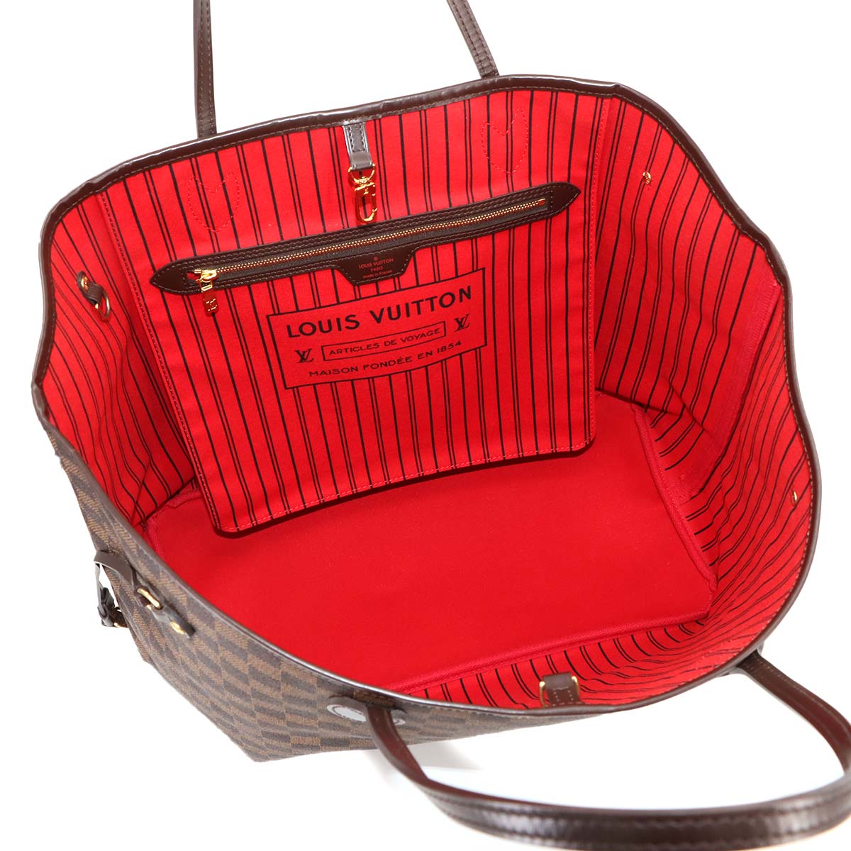 Damier Neverfull GM Tote Bag Ebene Cerise N41357 Purse