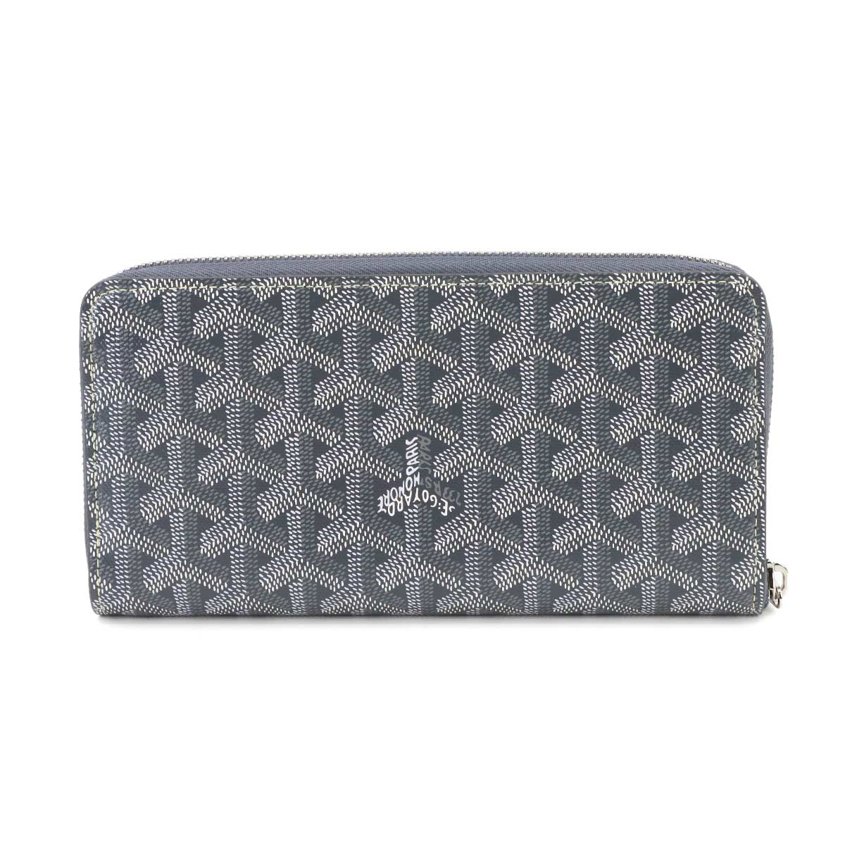 Matignon GM Wallet Zipped Around Long Wallet PVC Leather Gray