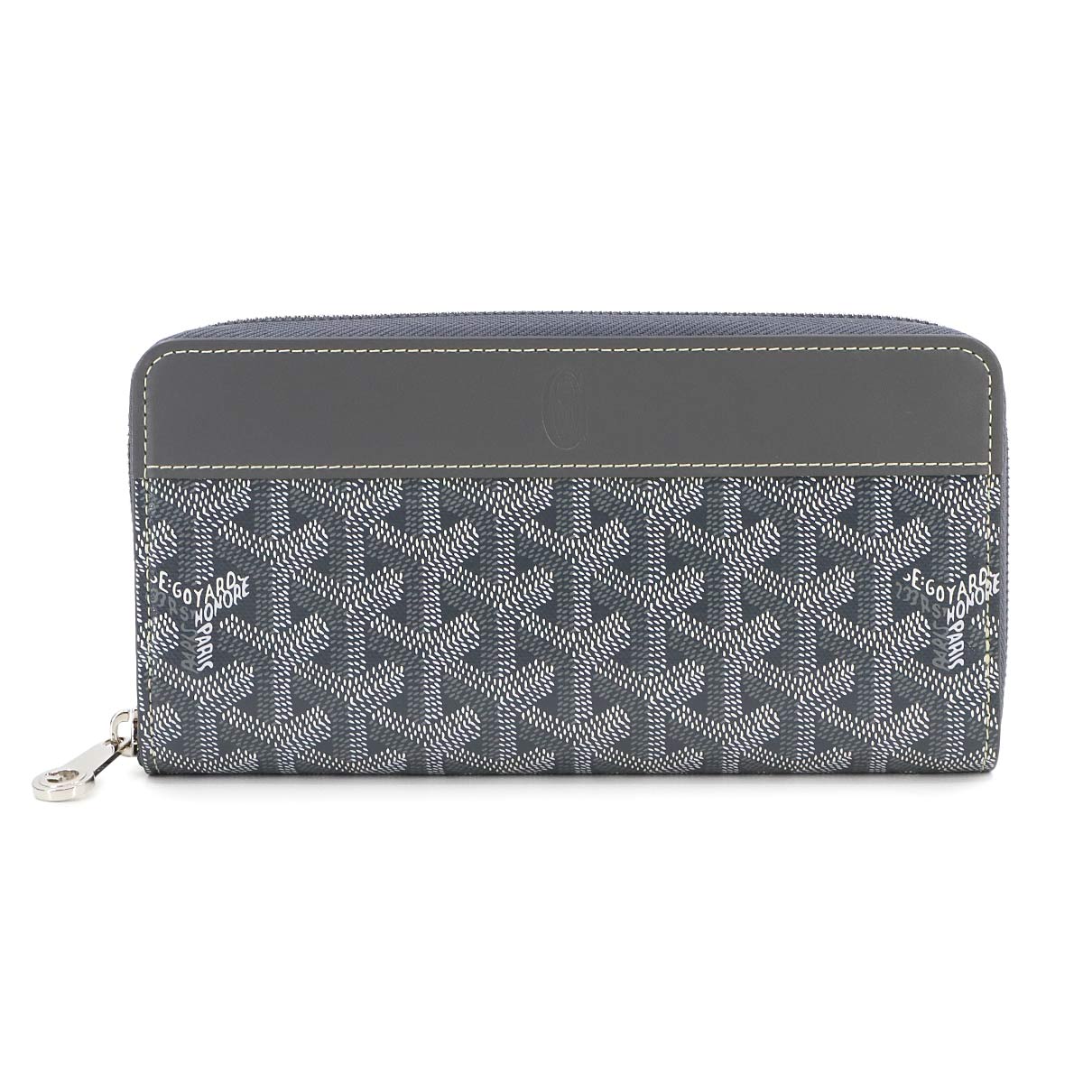 Matignon GM Wallet Zipped Around Long Wallet PVC Leather Gray