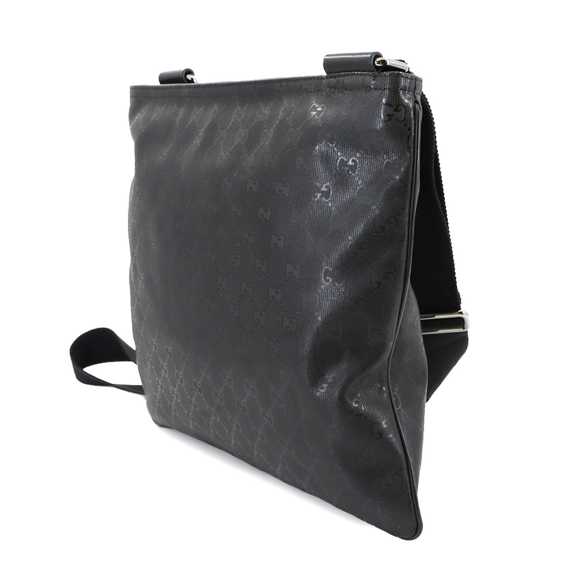 GG Imprime Shoulder Messenger Bag PVC Black 201446 Purse