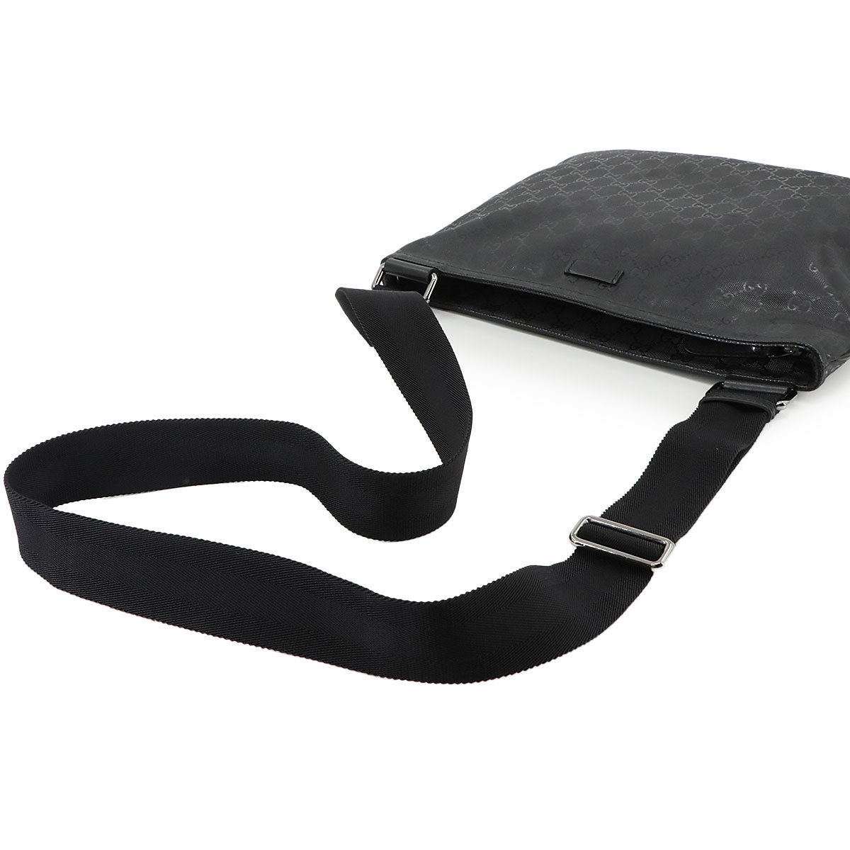 GG Imprime Shoulder Messenger Bag PVC Black 201446 Purse