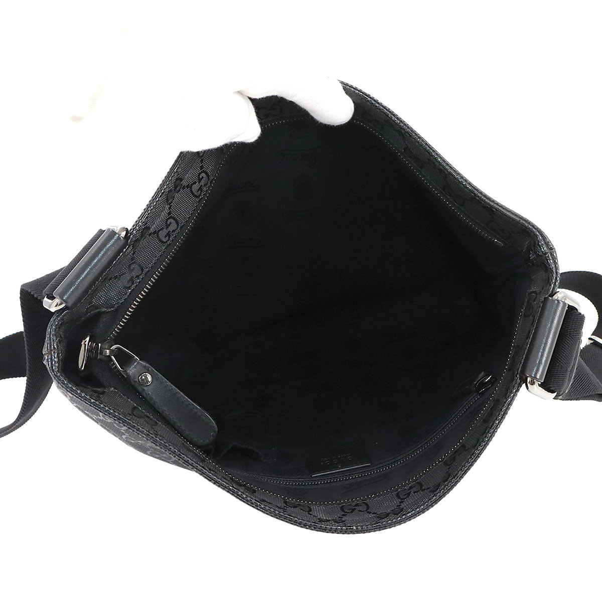 GG Imprime Shoulder Messenger Bag PVC Black 201446 Purse