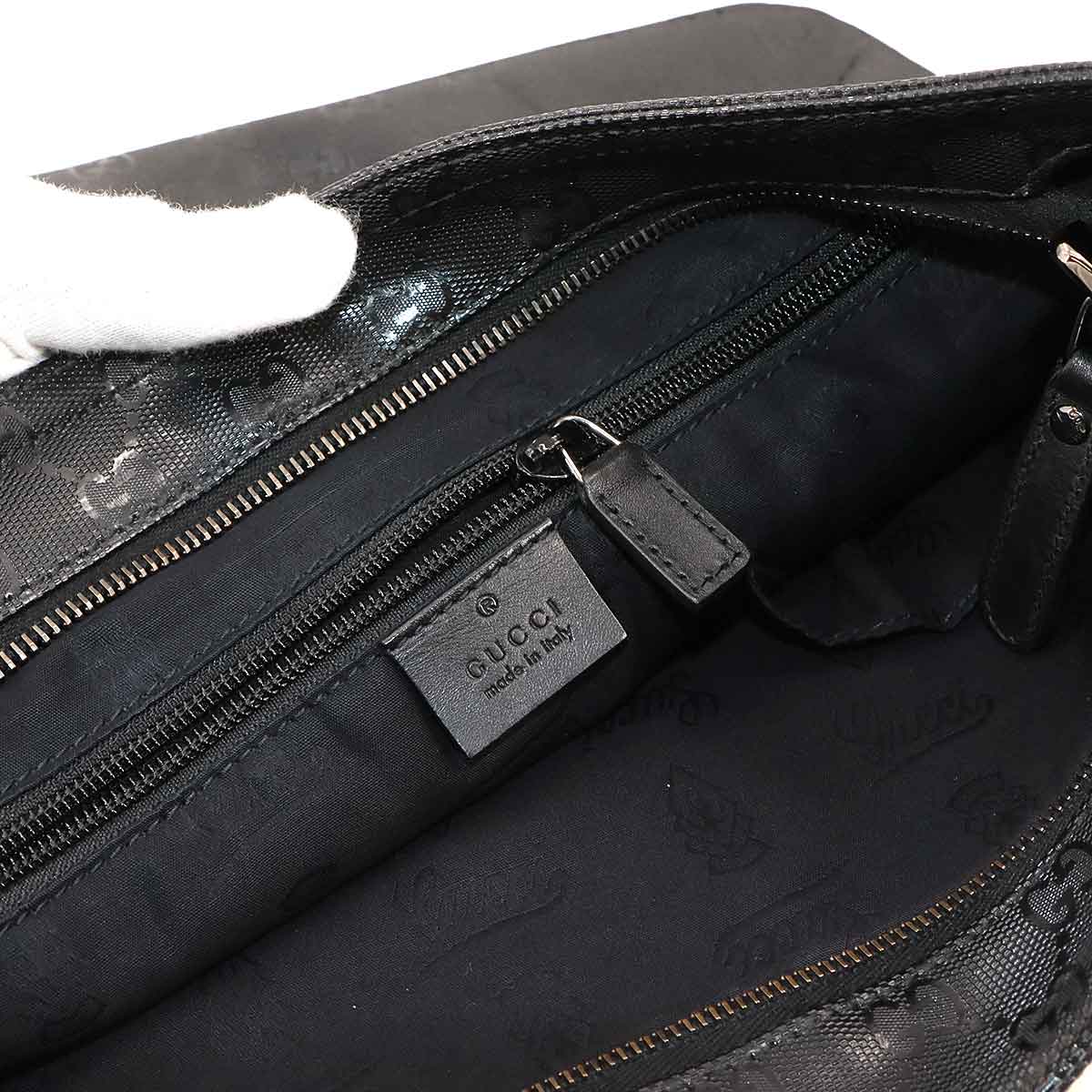 GG Imprime Shoulder Messenger Bag PVC Black 201446 Purse