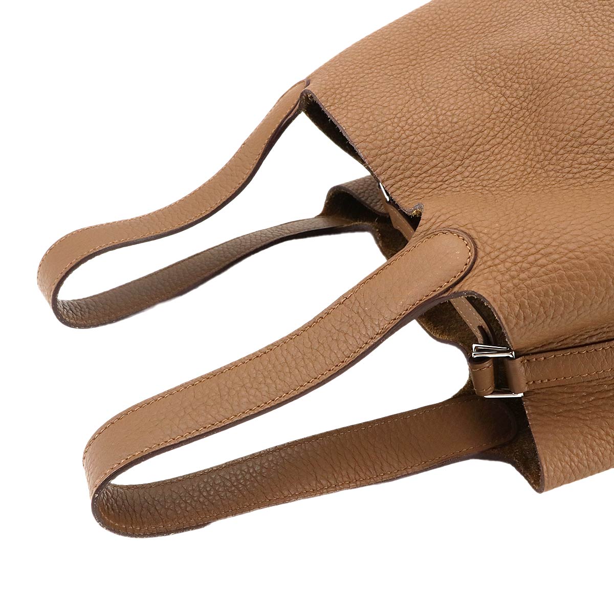 Picotin Lock MM Hand Bag Taurillon Clemence Alezan Purse