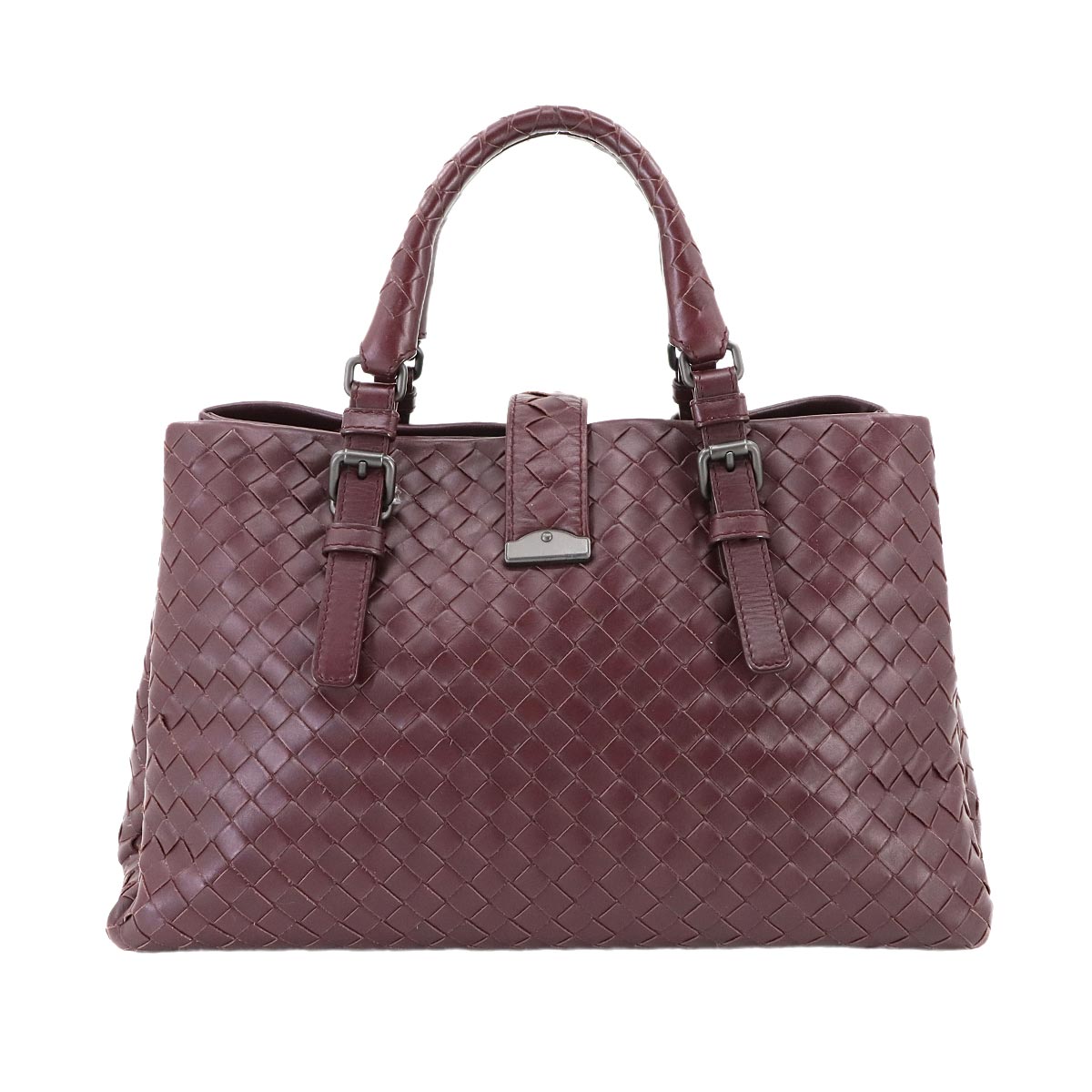 Intrecciato Hand Shoulder Bag Lether Bordeaux