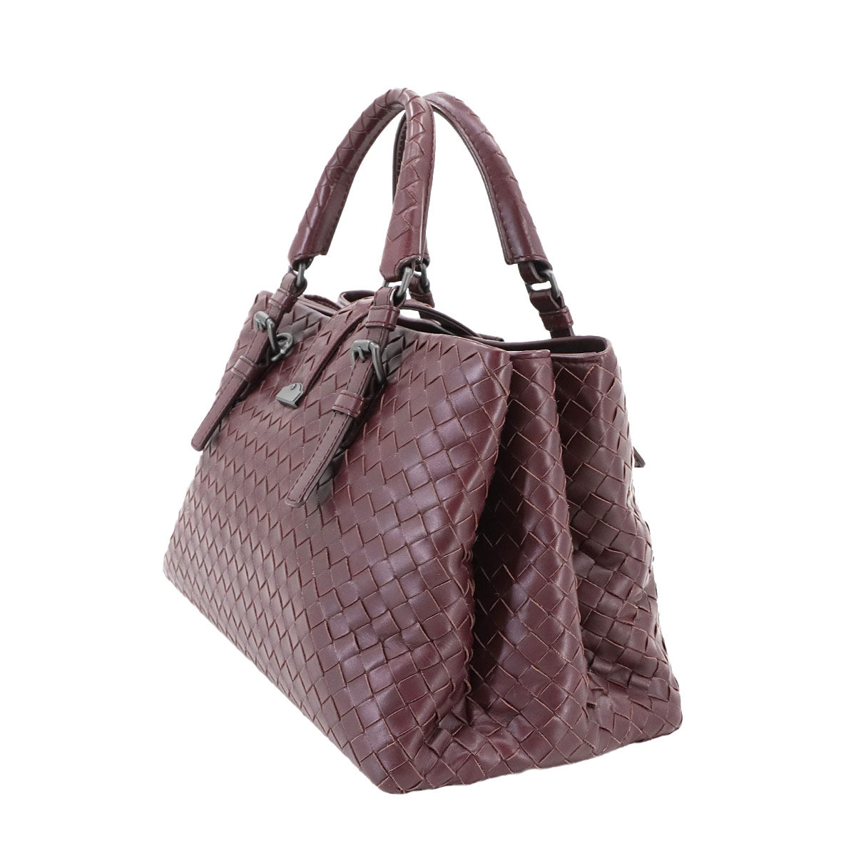 Intrecciato Hand Shoulder Bag Lether Bordeaux