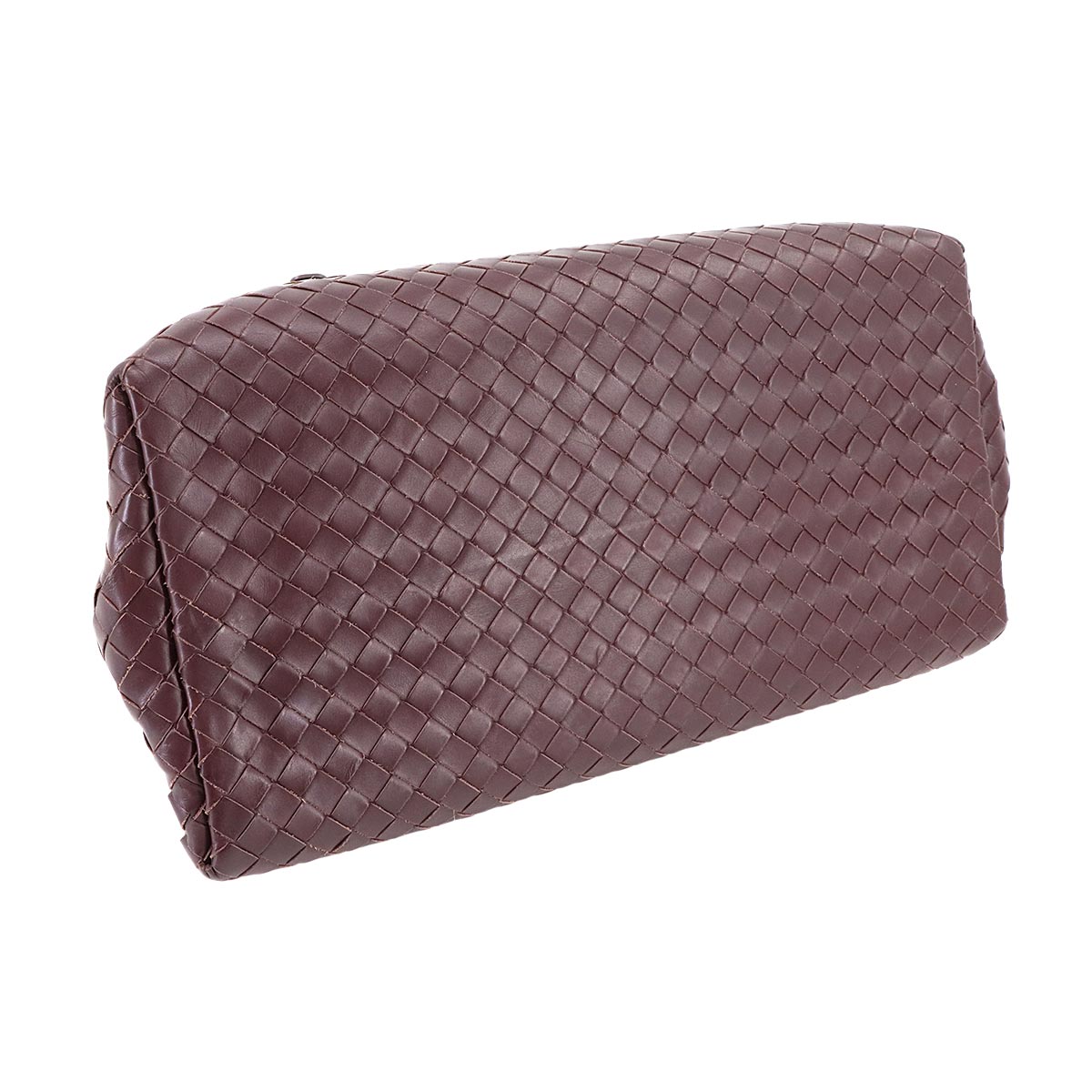 Intrecciato Hand Shoulder Bag Lether Bordeaux