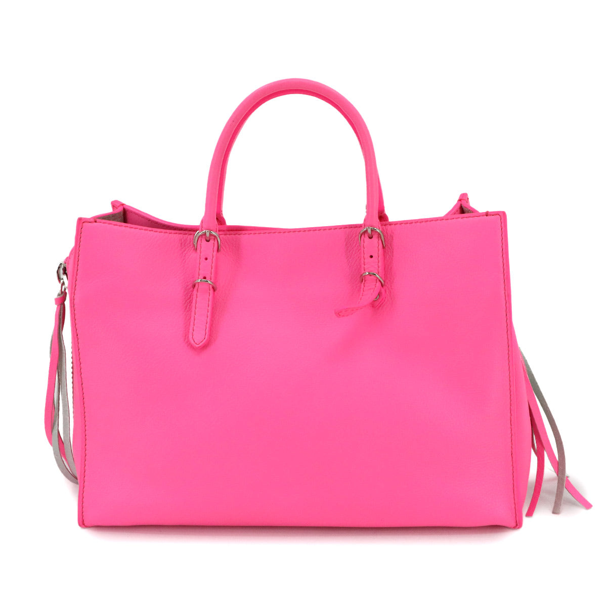 Papier A6 Zip Around Hand Shoulder Bag Leather Pink 370926