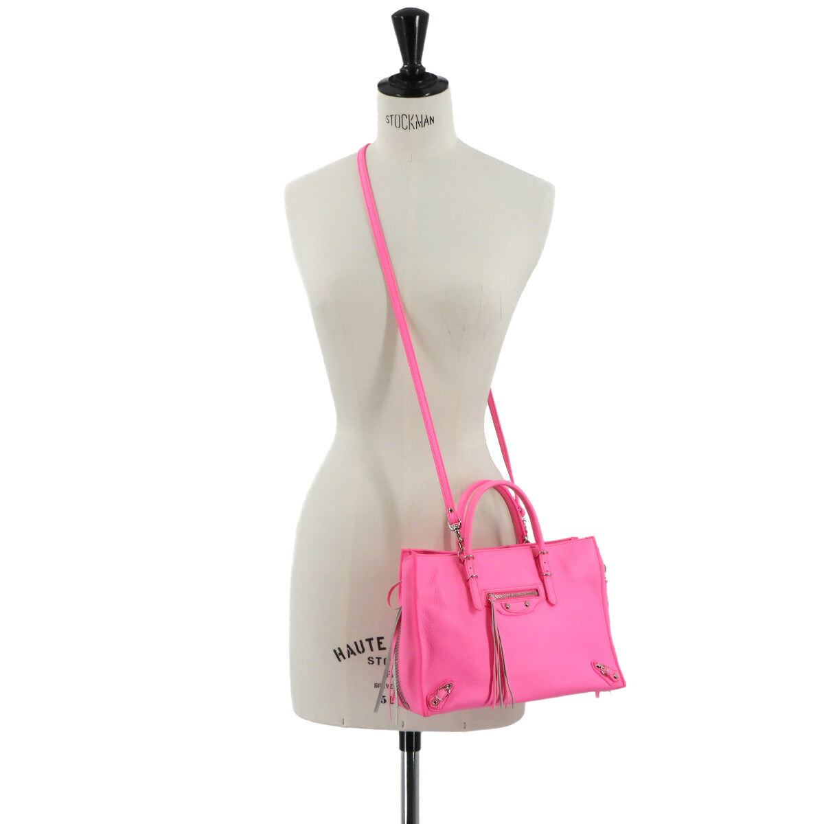 Papier A6 Zip Around Hand Shoulder Bag Leather Pink 370926