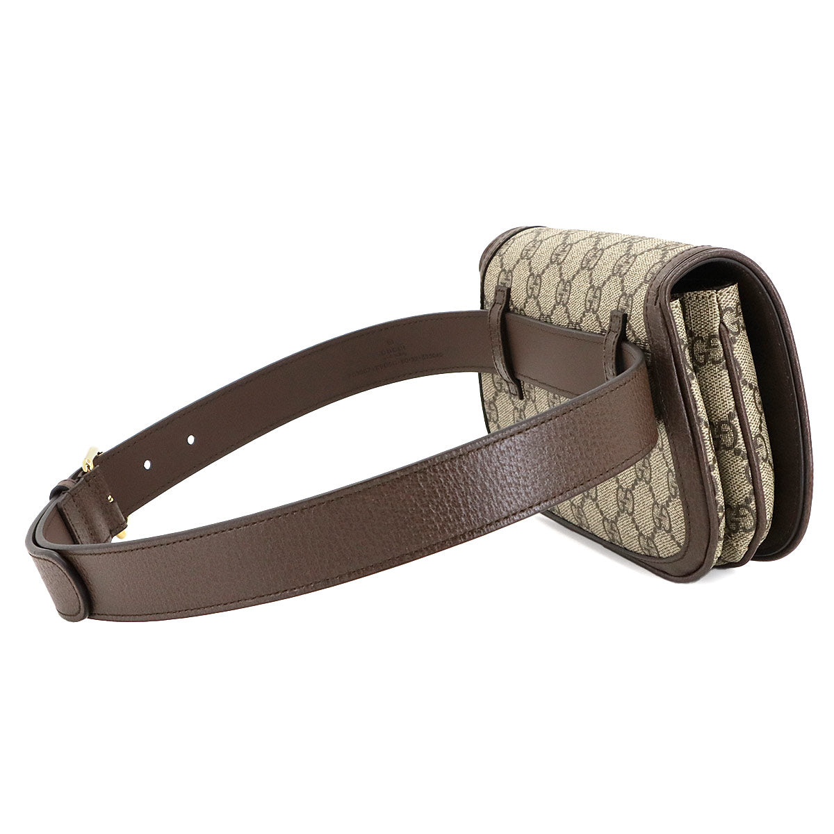 Blondie GG Supreme Belt Bag Leather Beige Brown 703807 Purse