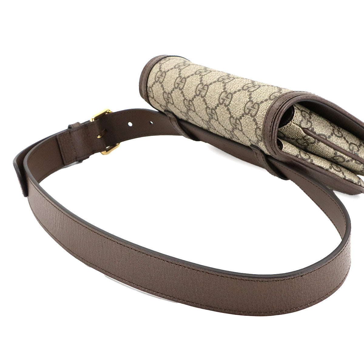 Blondie GG Supreme Belt Bag Leather Beige Brown 703807 Purse