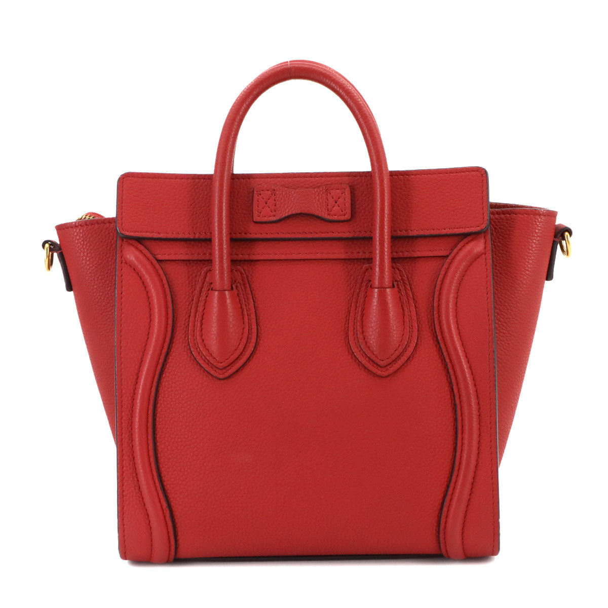 Luggage Nano Shopper Hand Shoulder Bag Leather Red 168243
