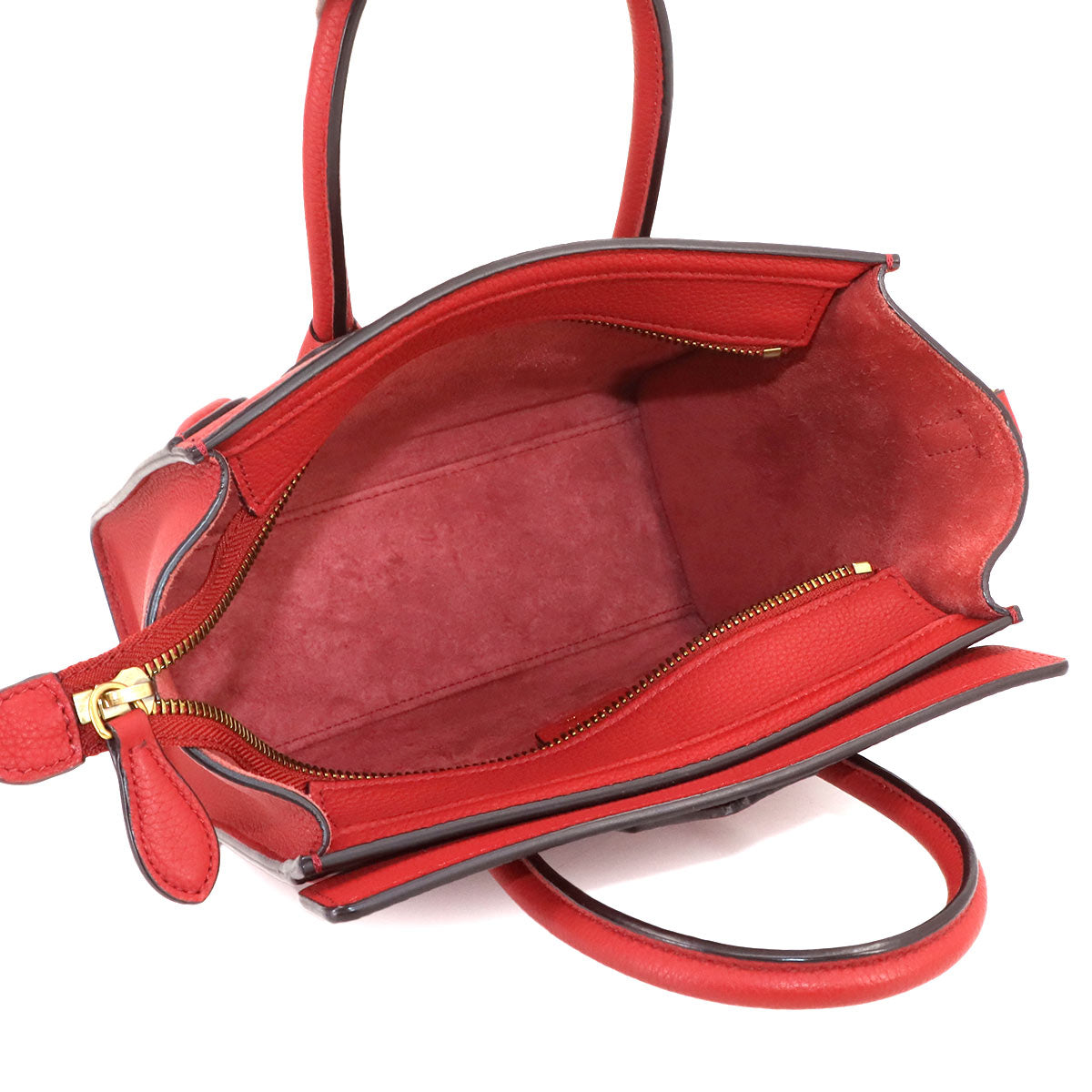 Luggage Nano Shopper Hand Shoulder Bag Leather Red 168243