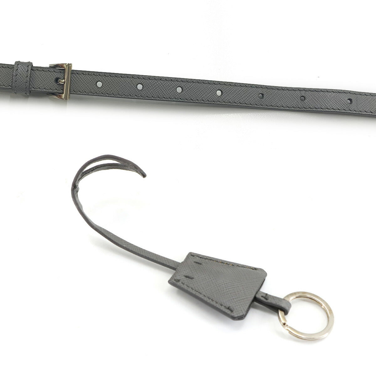 Galleria Large Hand Shoulder Bag Saffiano Leather Gray 1BA274