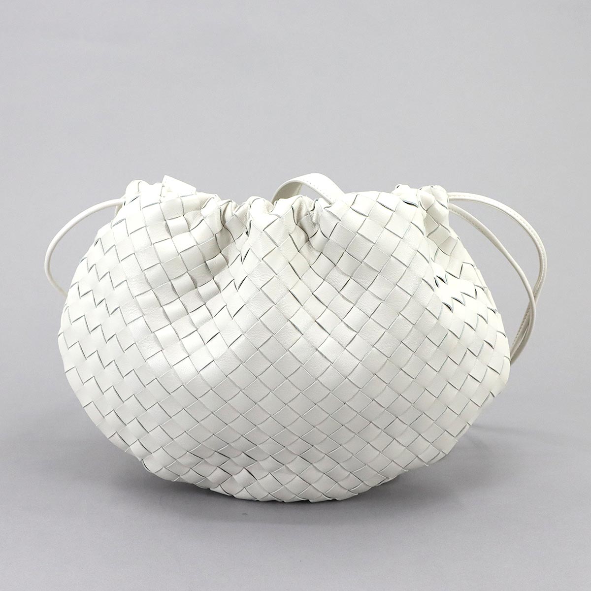Intrecciato The Bulb Small Shoulder Bag 651811 White