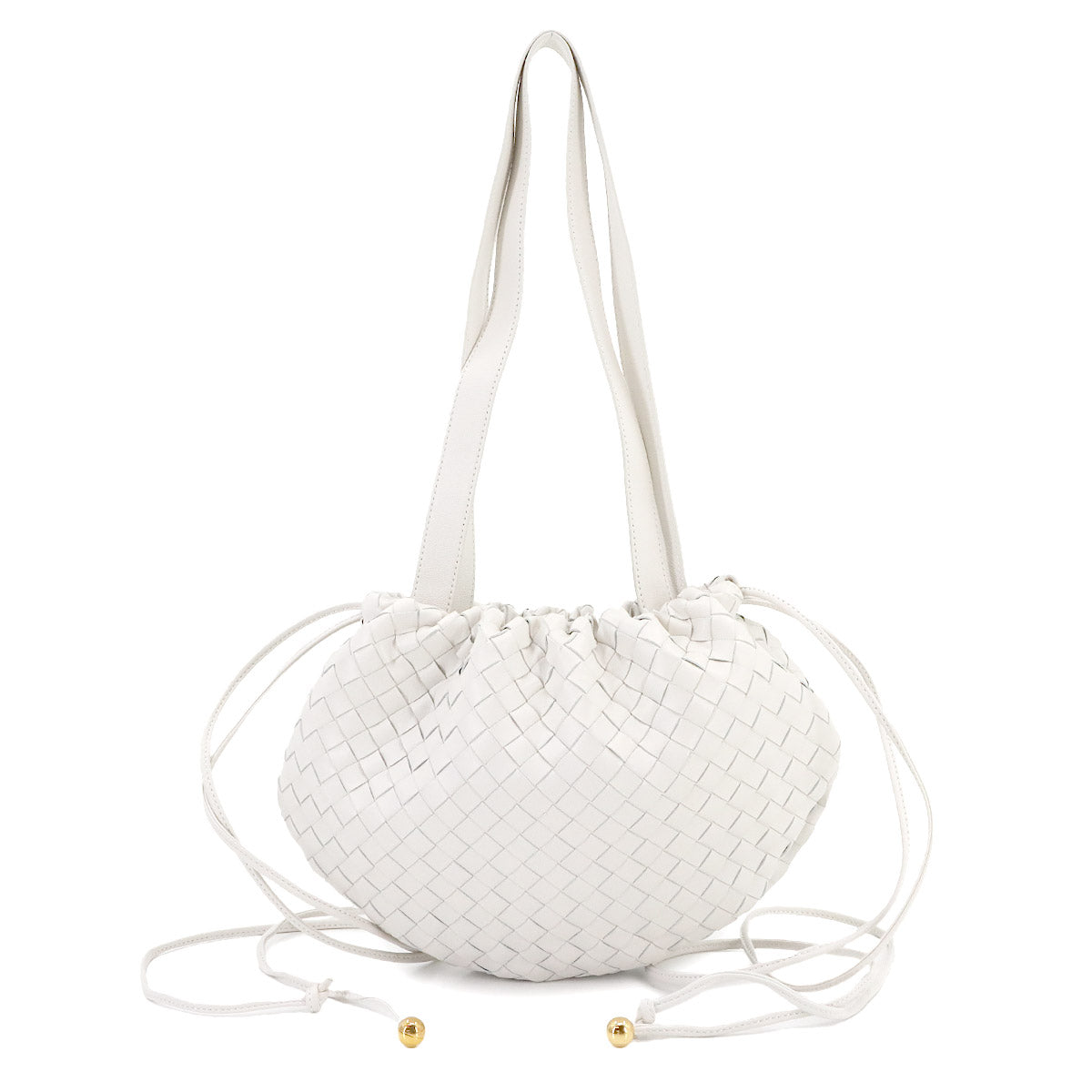 Intrecciato The Bulb Small Shoulder Bag 651811 White