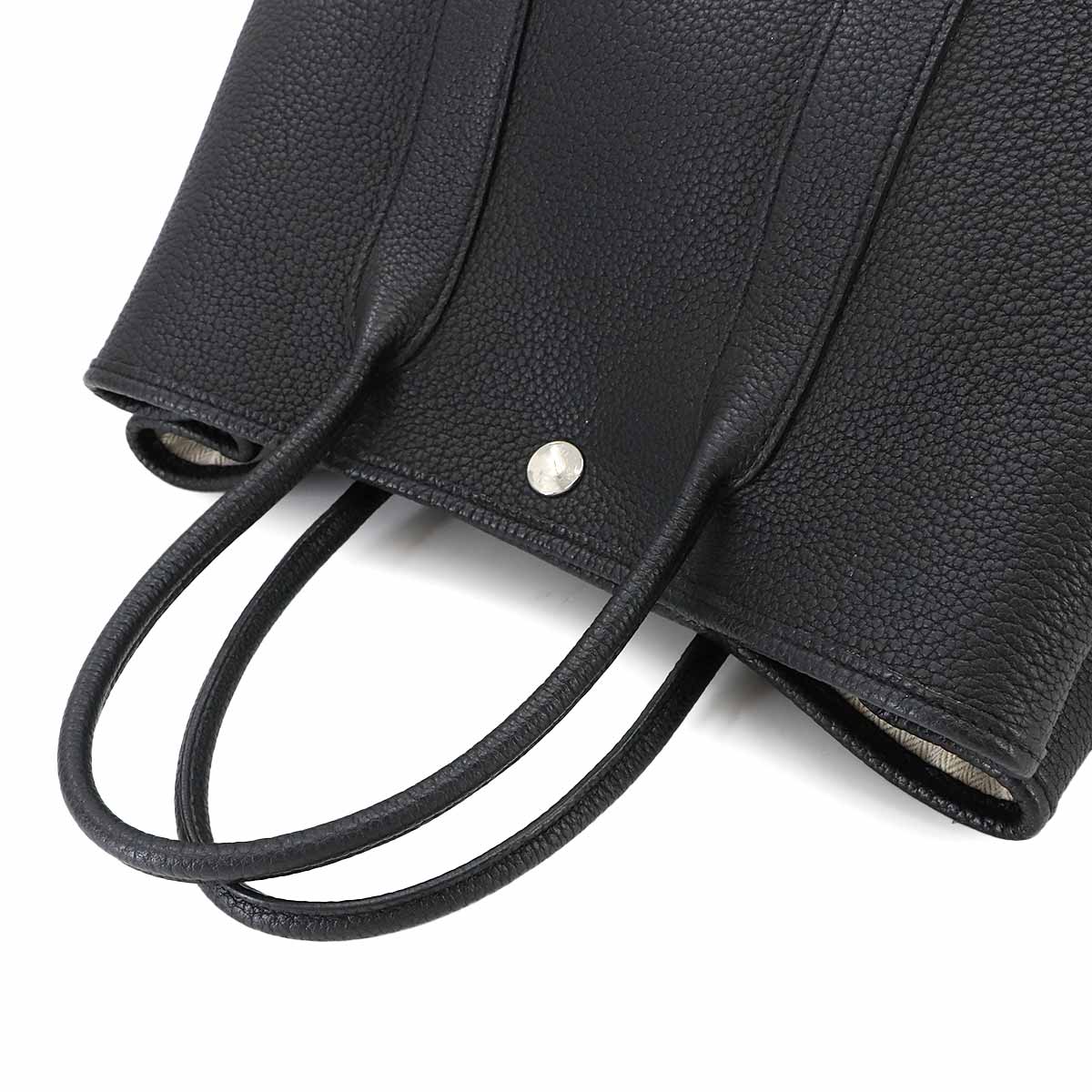 Garden Party TPM Tote Bag Leather Negonda Black Purse