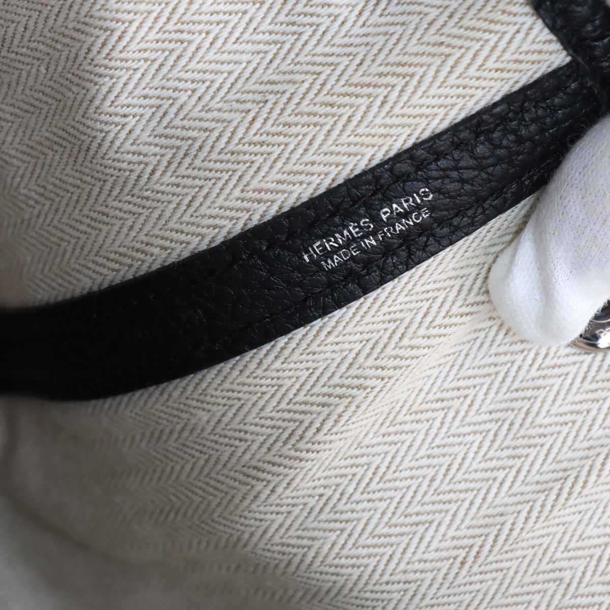 Garden Party TPM Tote Bag Leather Negonda Black Purse