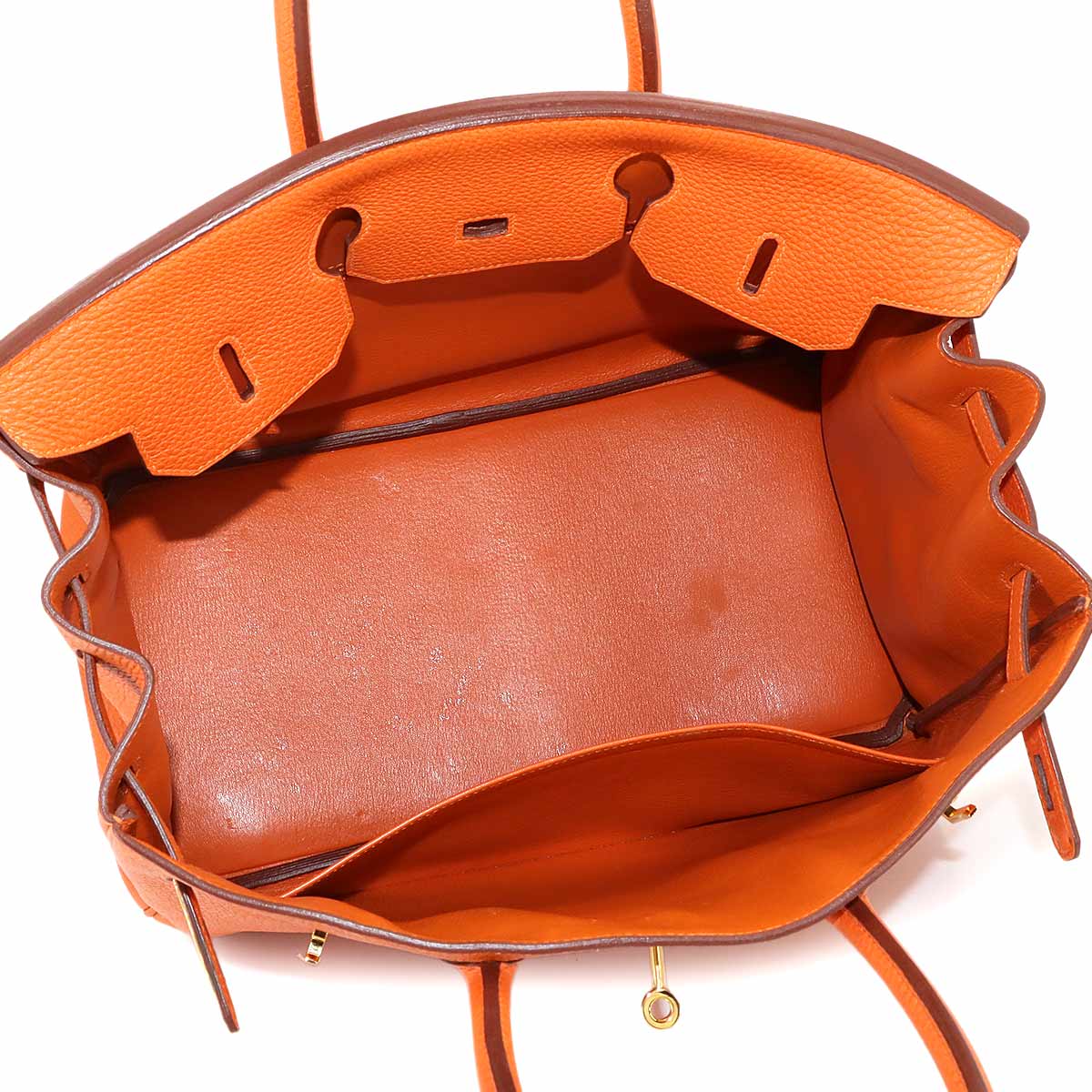 Birkin 35 Hand Bag Togo Orange Purse
