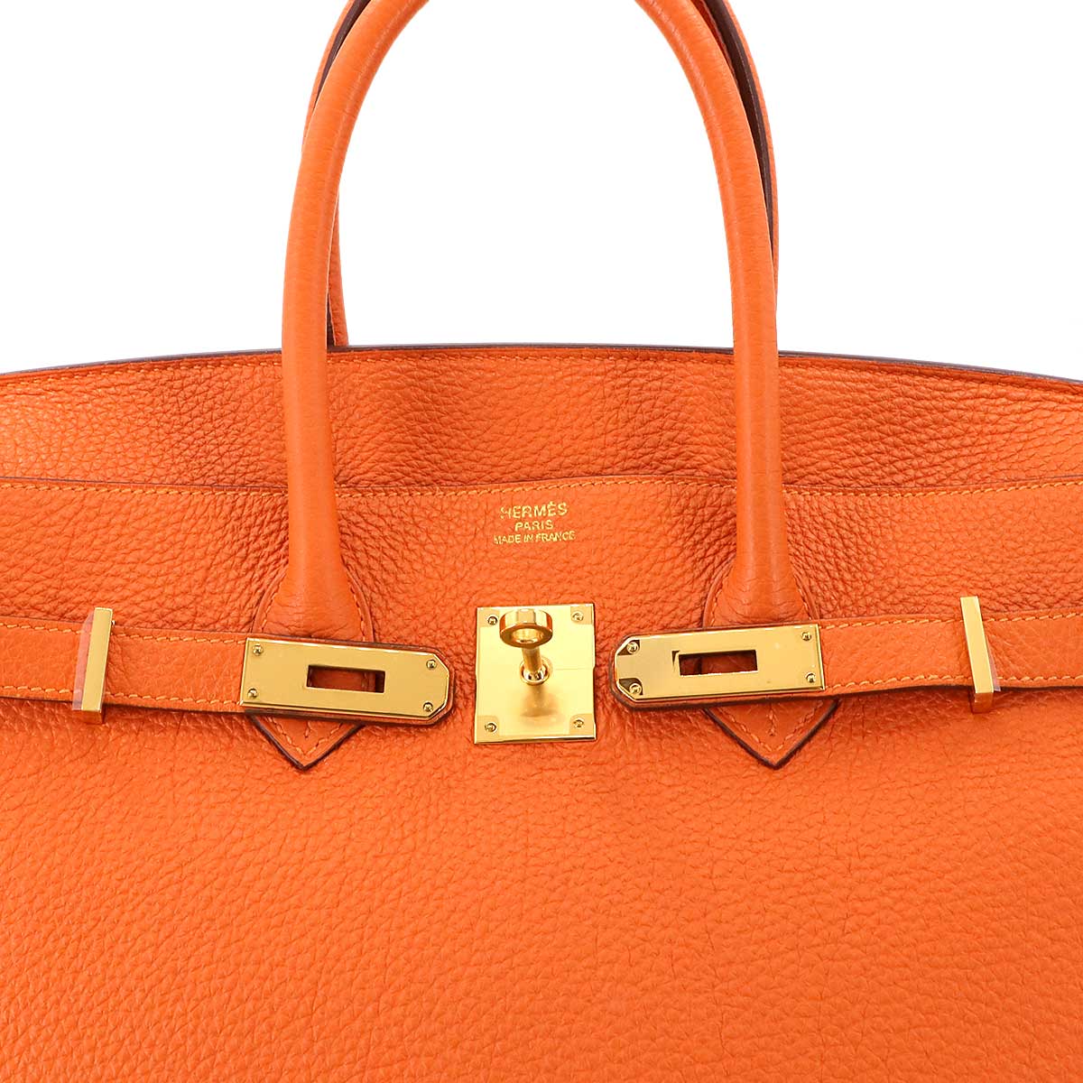 Birkin 35 Hand Bag Togo Orange Purse