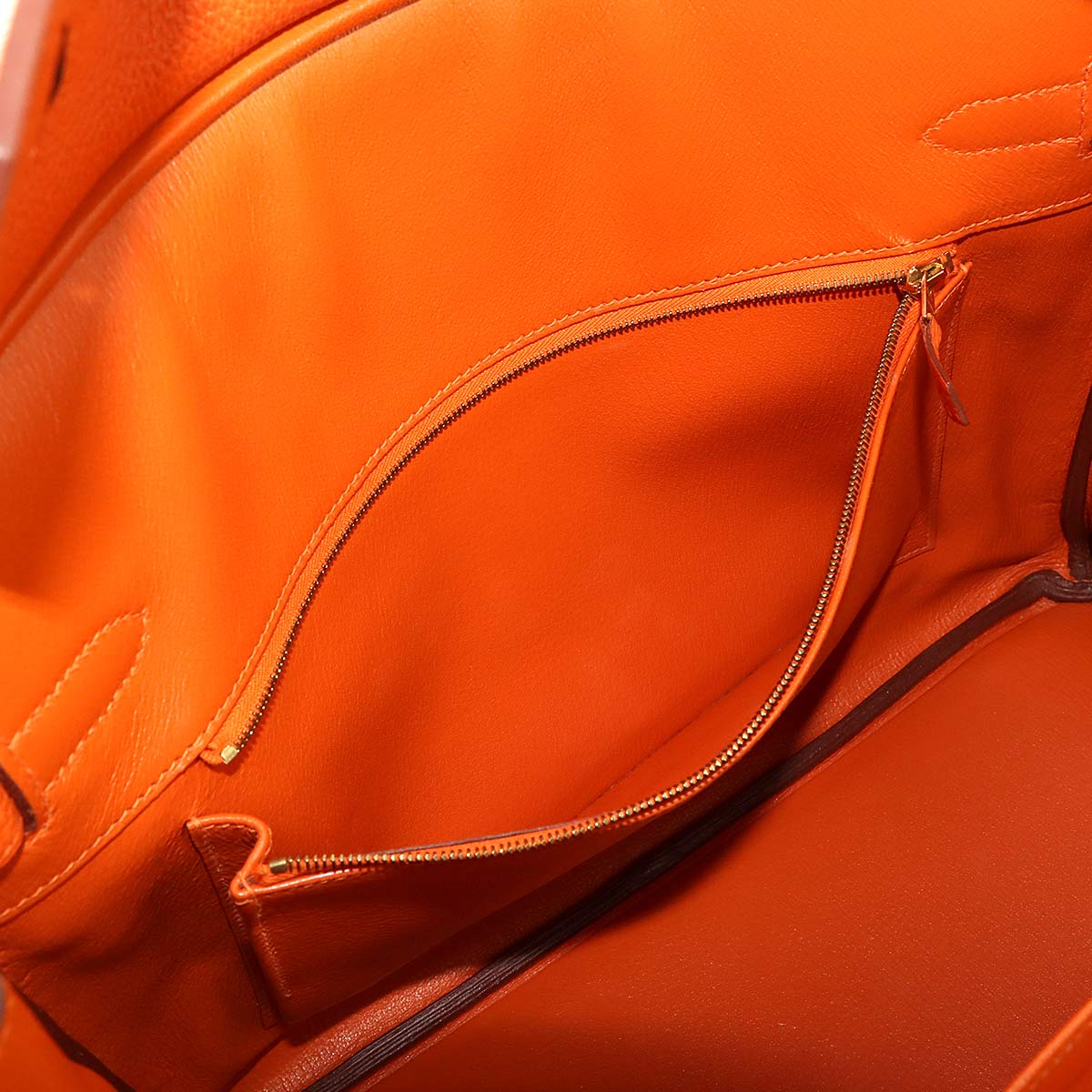 Birkin 35 Hand Bag Togo Orange Purse