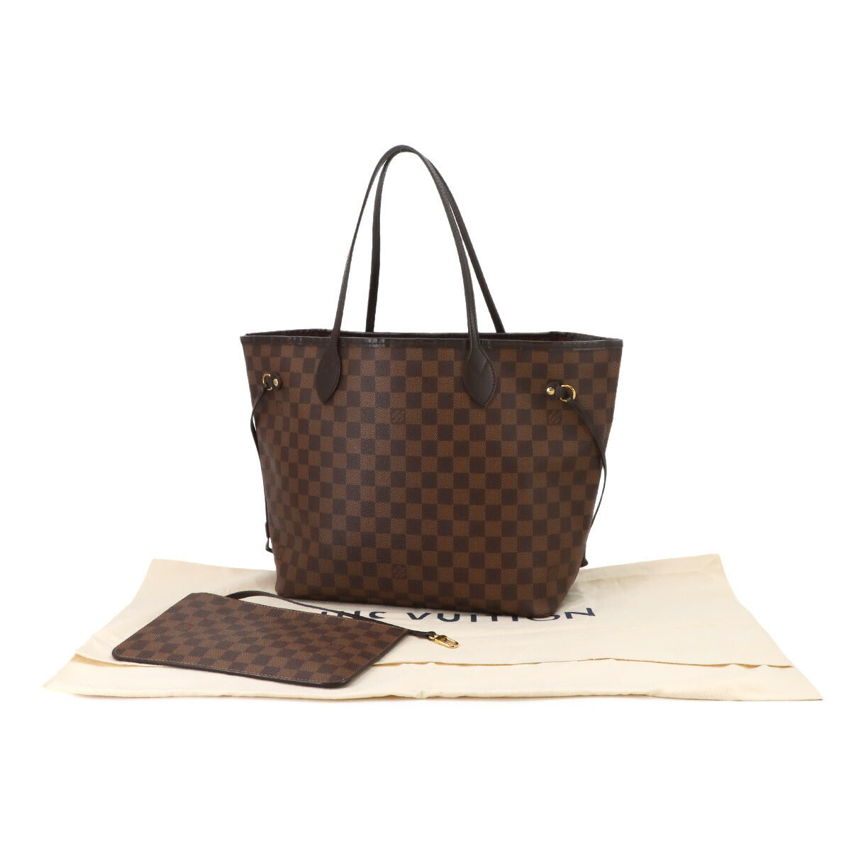 Damier Neverfull MM Tote Bag Ebene Cerise N41358 Purse