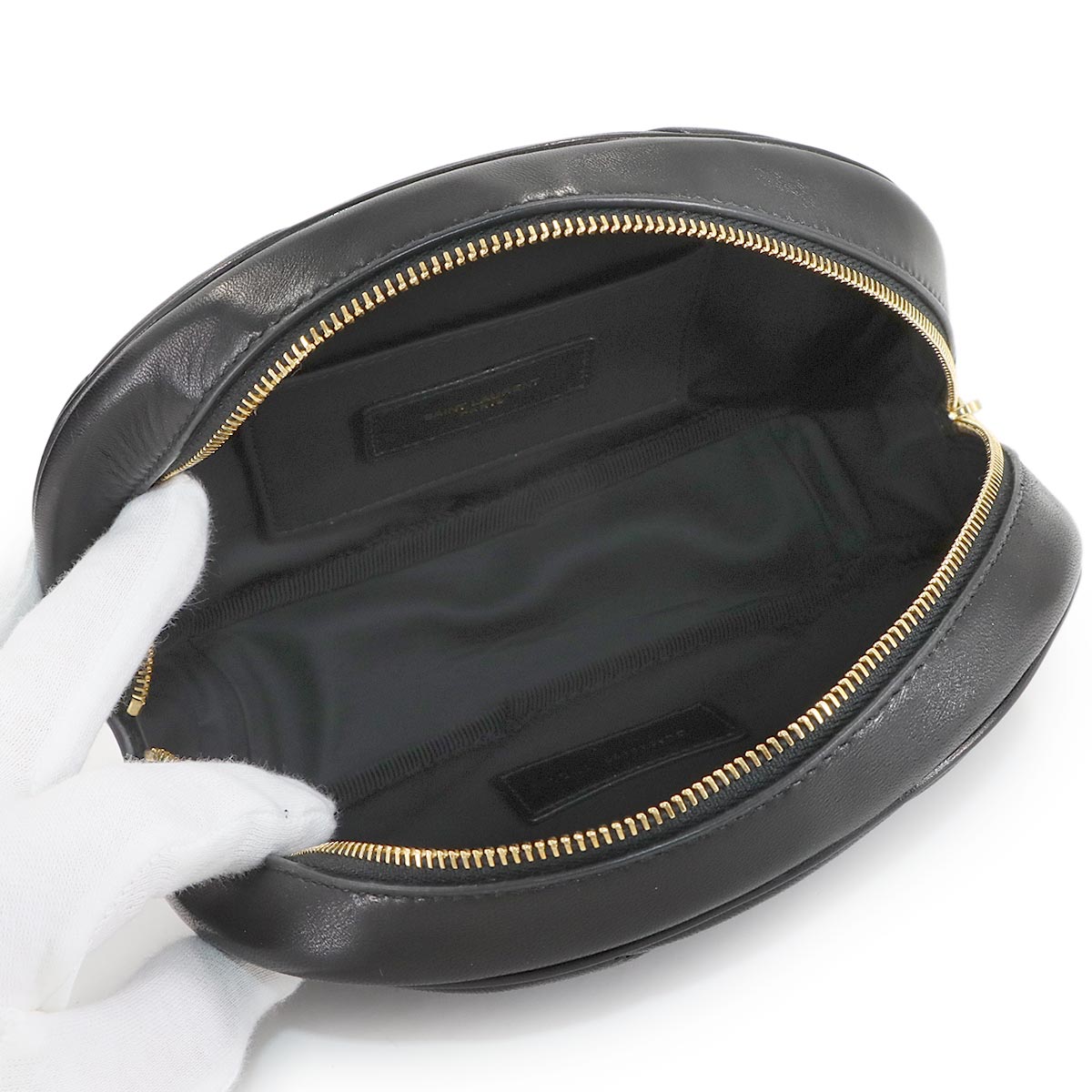 Pouch Leather Black 669937 Purse