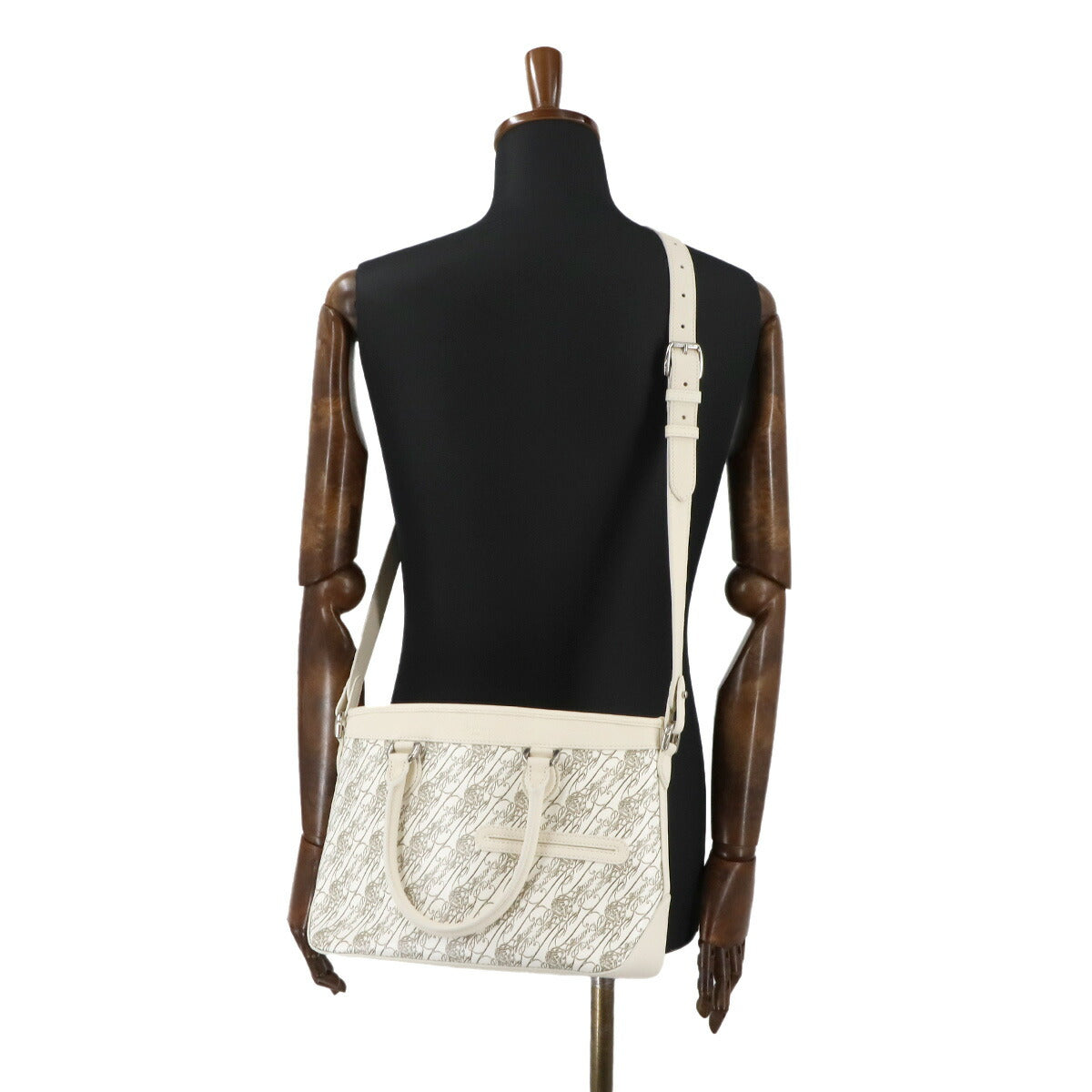 Toujours XS Tote Shoulder Bag Toile Marbeuf Canvas Leather