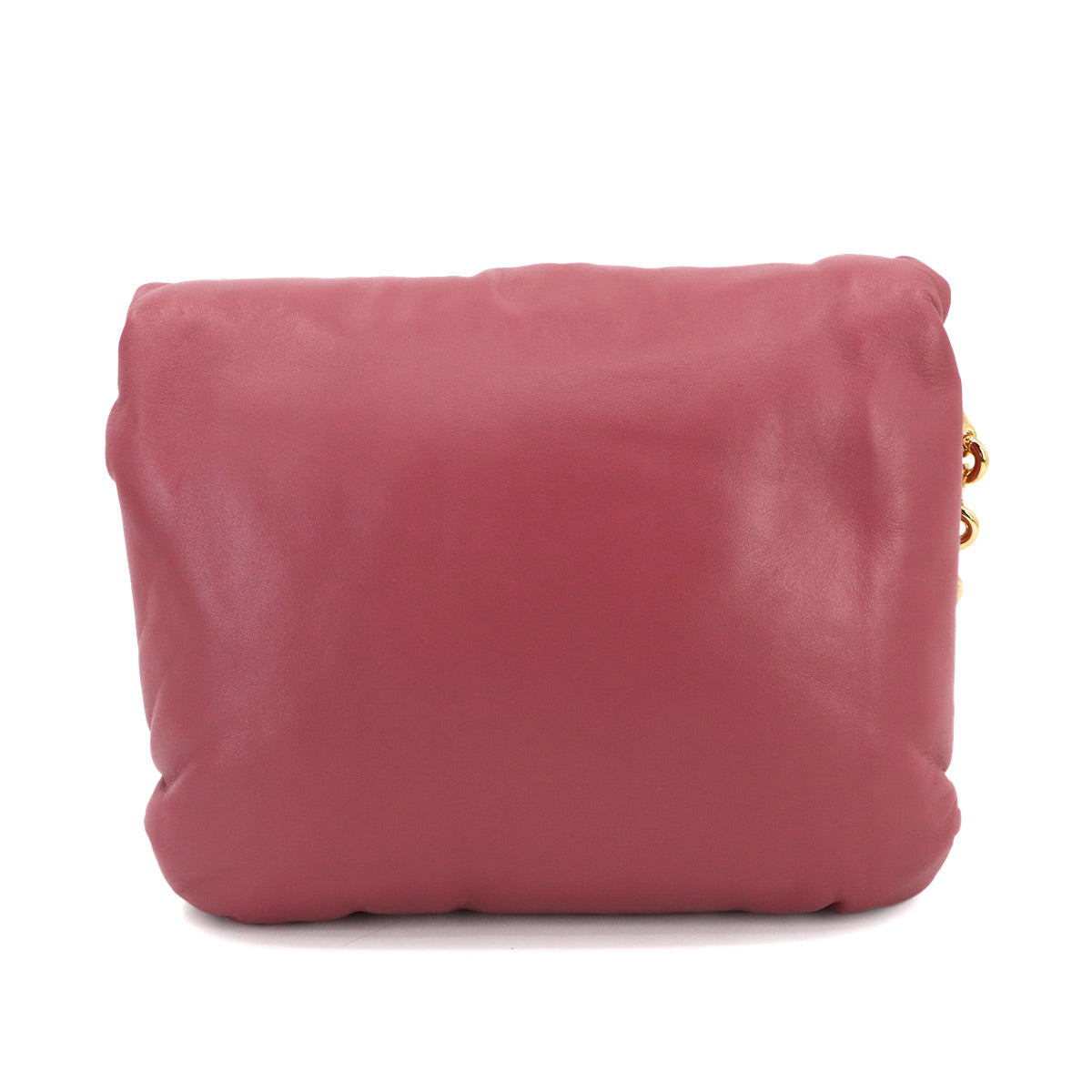 Puffer Goya Chain Shoulder Bag Leather Pink A40P41X01 Purse