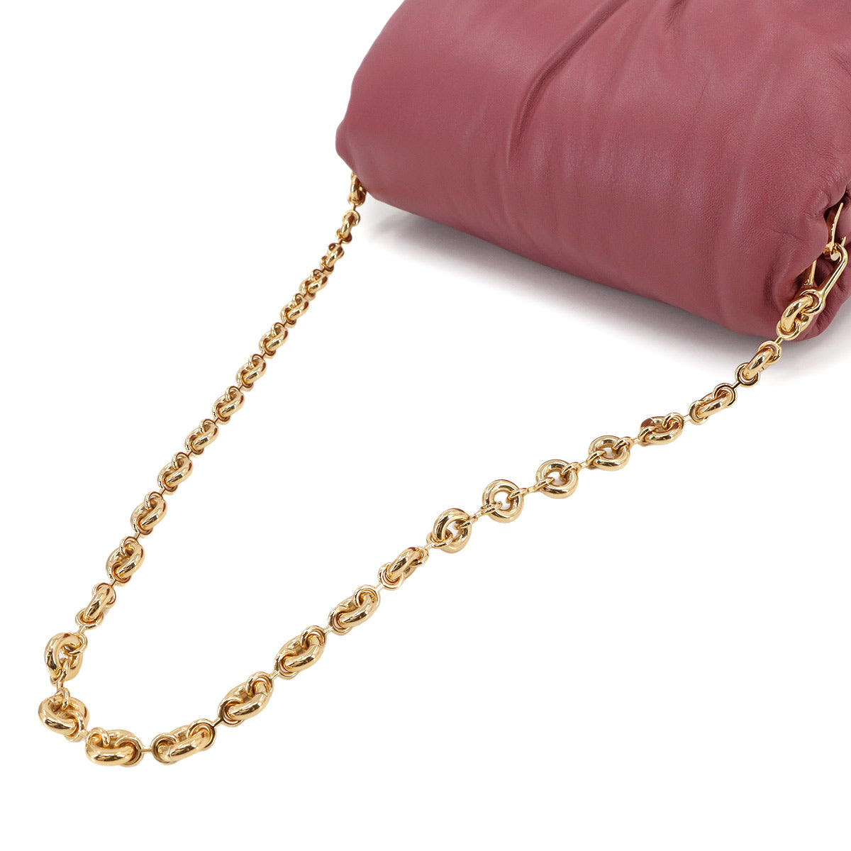 Puffer Goya Chain Shoulder Bag Leather Pink A40P41X01 Purse