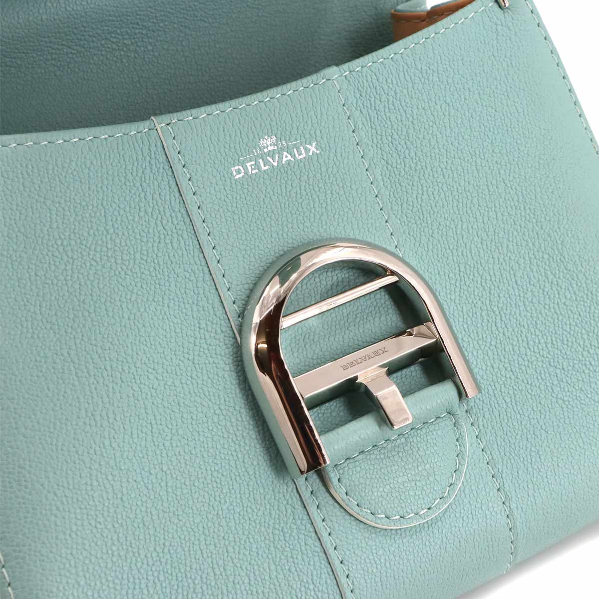 Brillant Mini 2way Hand Shoulder Bag Leather Blue Purse