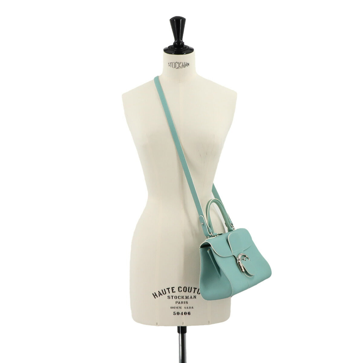 Brillant Mini 2way Hand Shoulder Bag Leather Blue Purse