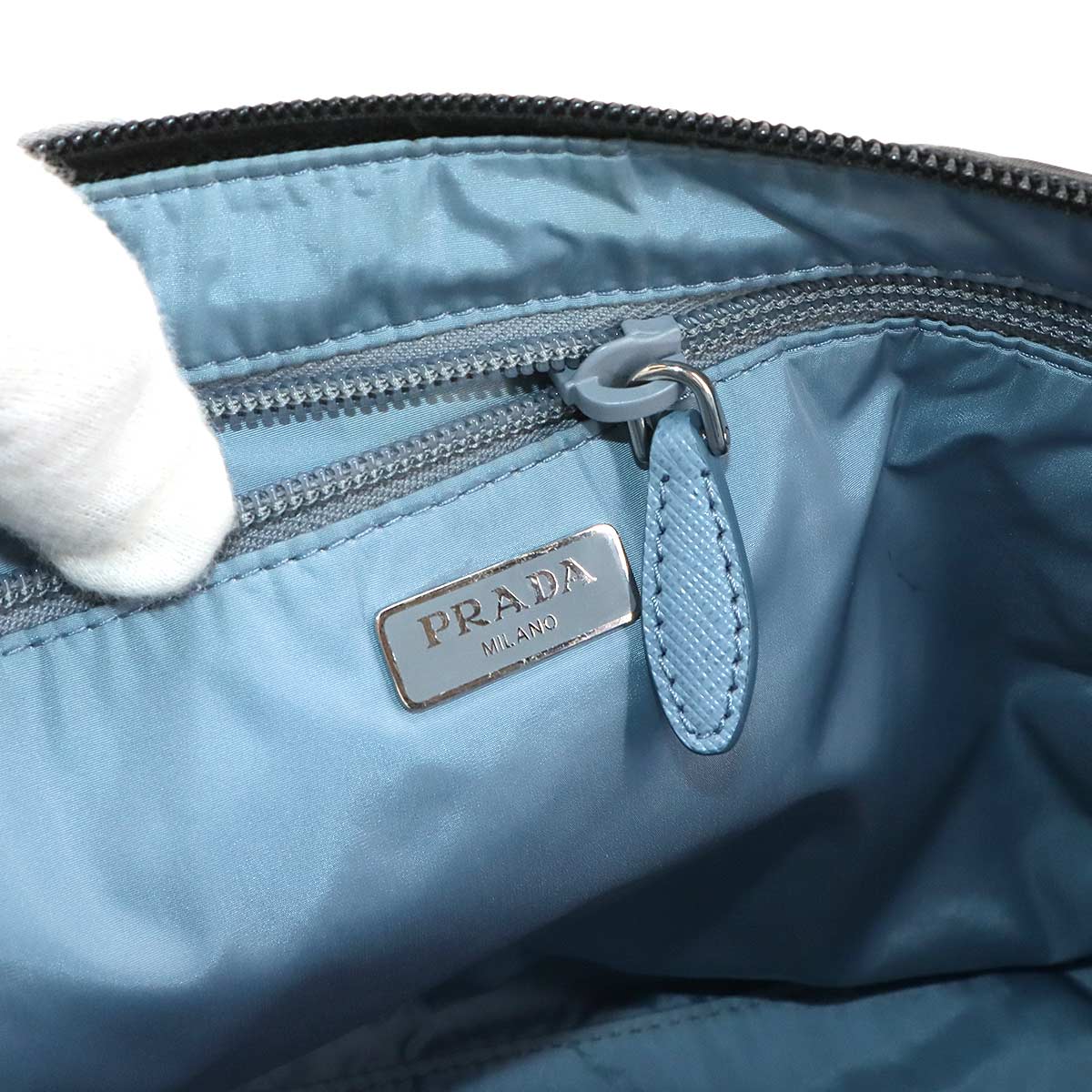 Pouch Nylon Black Purse Triangle Logo