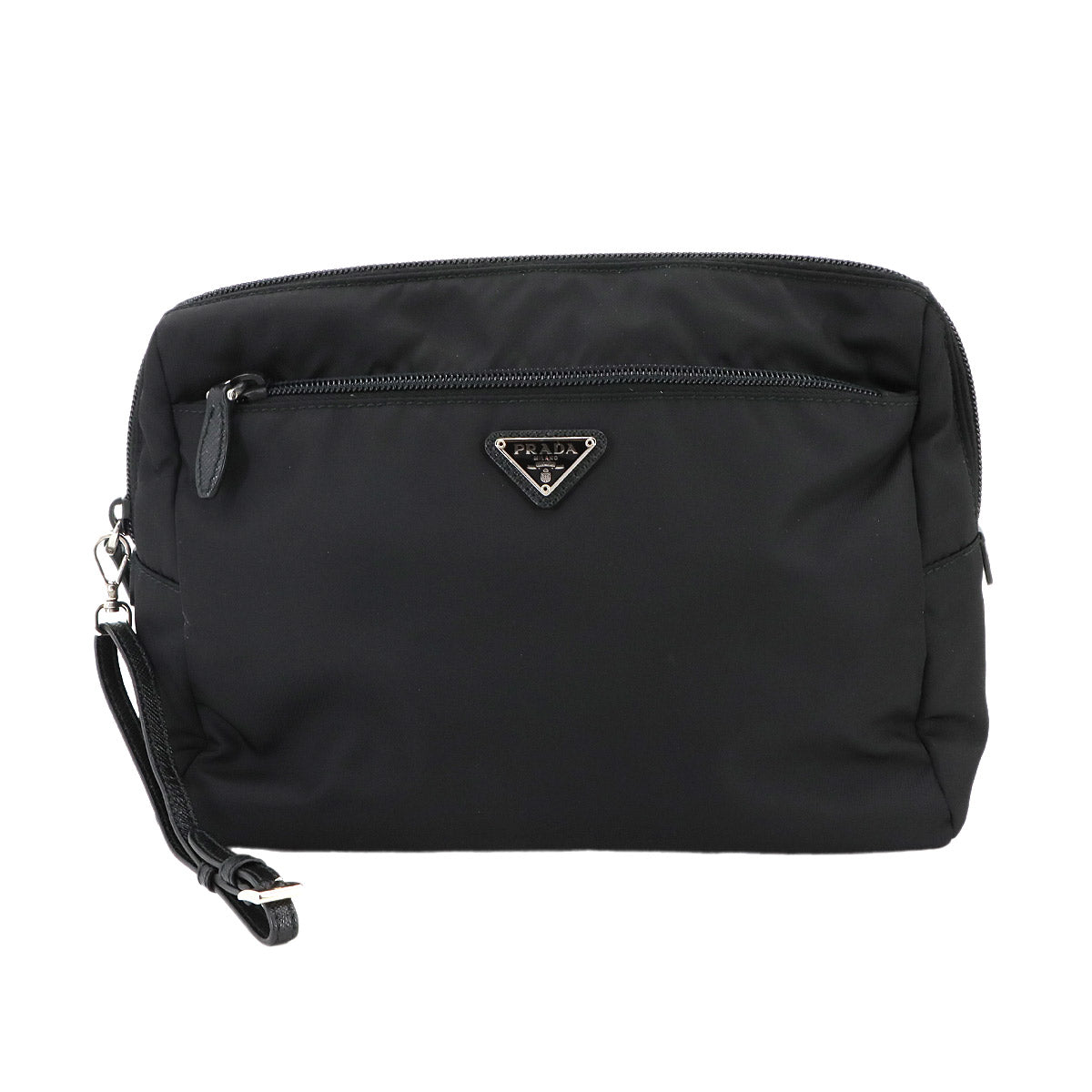 Pouch Nylon Black Purse Triangle Logo