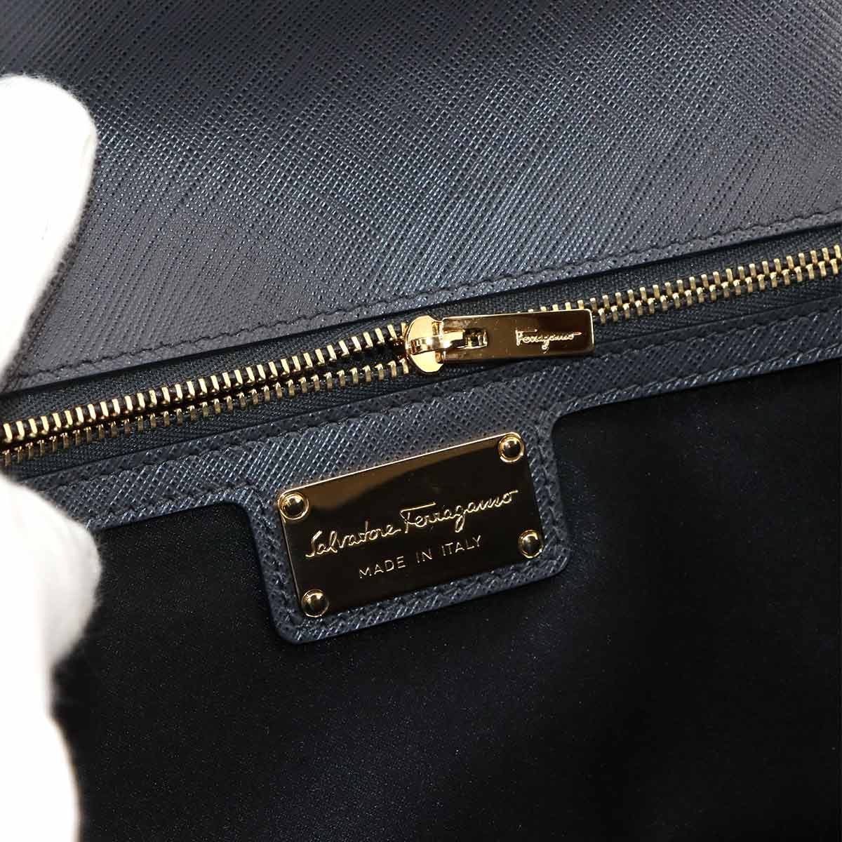 Chain Shoulder Bag Leather Gray 21E480 Purse