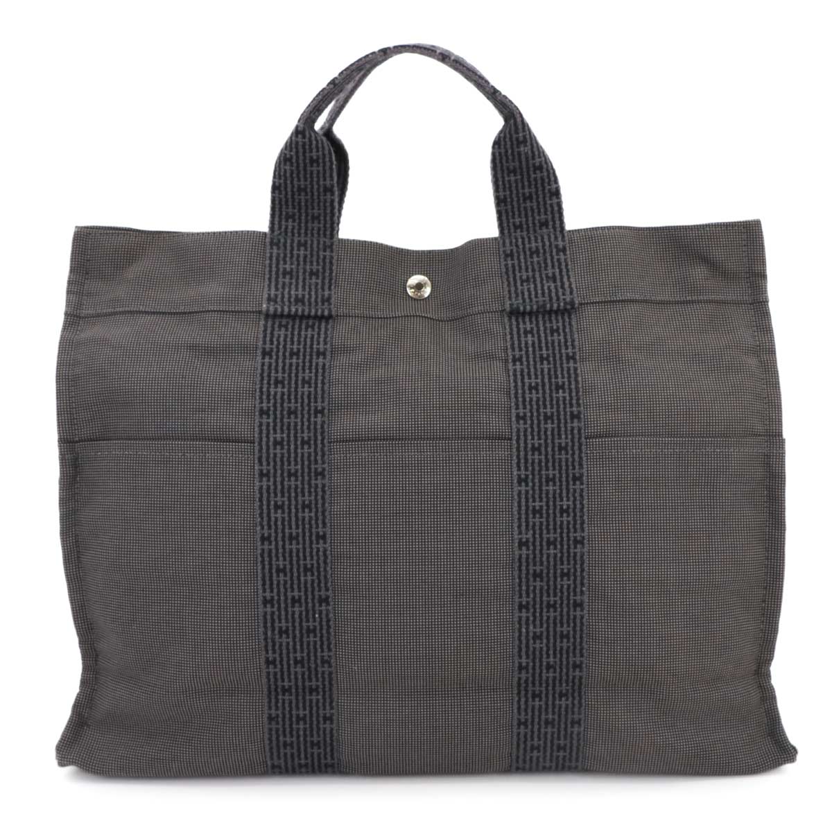 Herline Tote MM Bag Canvas Gray Unisex Purse