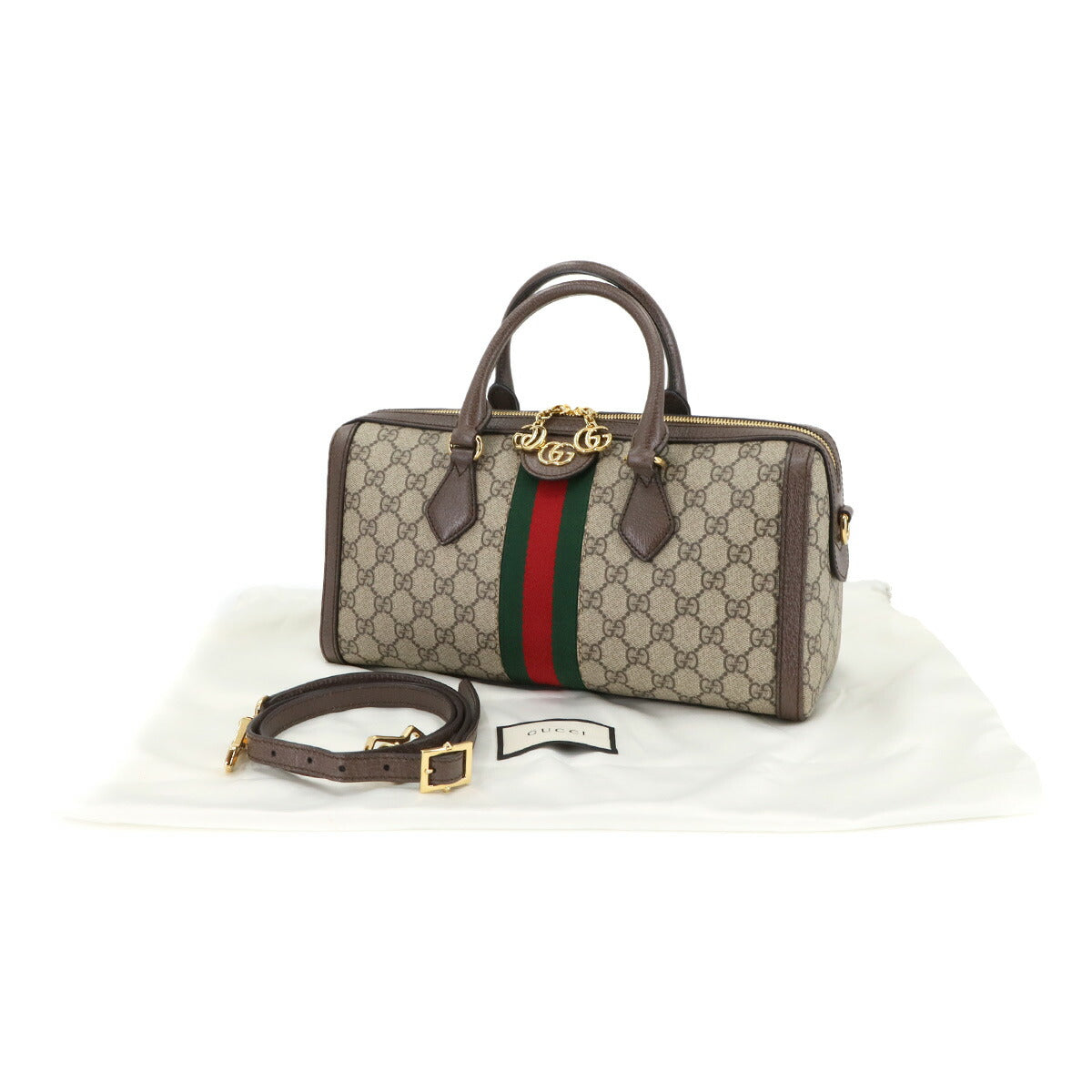 Ophidia Top Handle Hand Shoulder Bag GG Supreme Beige 524532