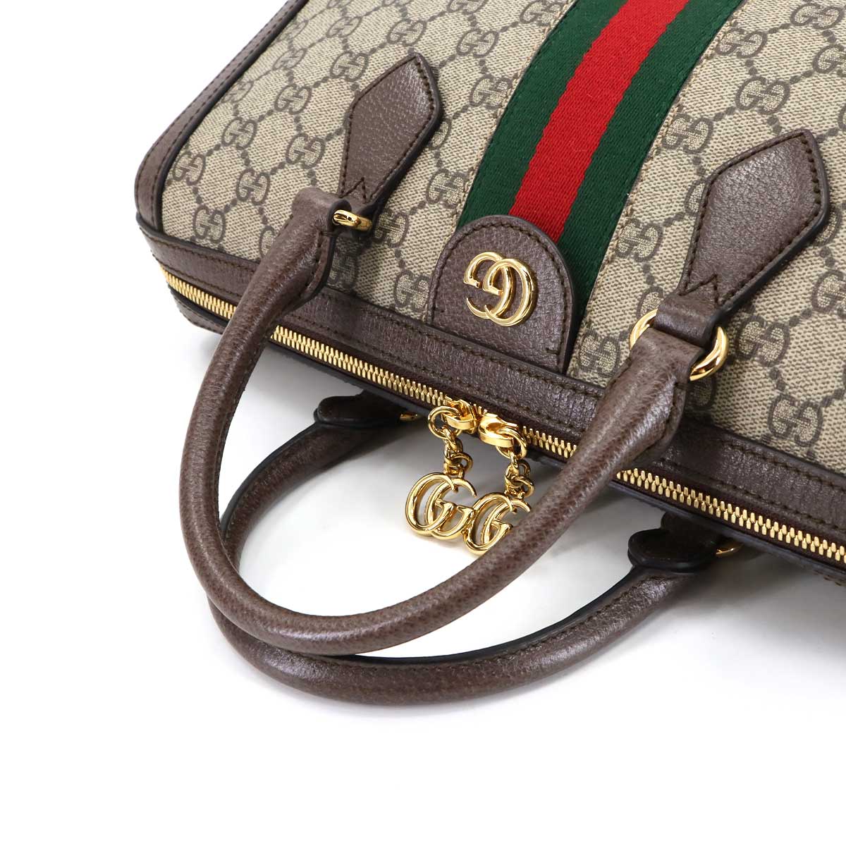 Ophidia Top Handle Hand Shoulder Bag GG Supreme Beige 524532