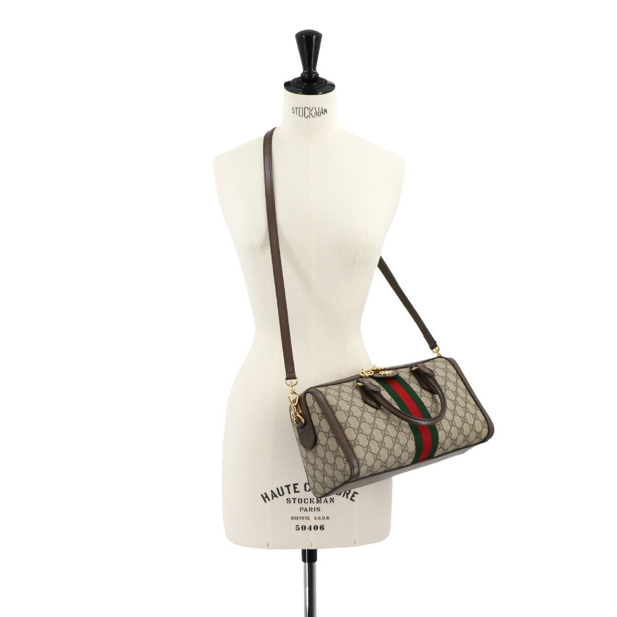 Ophidia Top Handle Hand Shoulder Bag GG Supreme Beige 524532