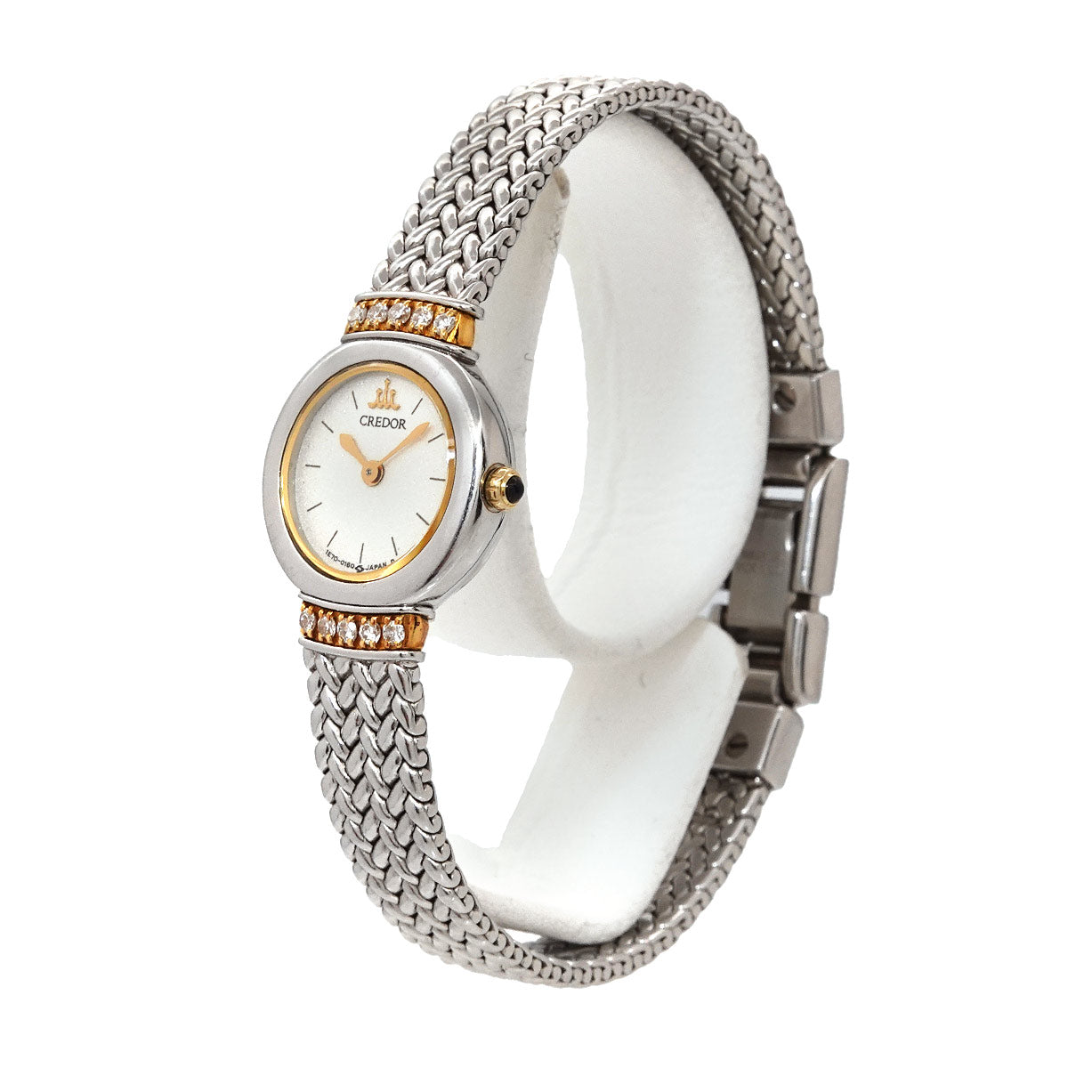 CREDOR GKTE010 1E70 0100 10P Diamond 750YG Quartz White Dial