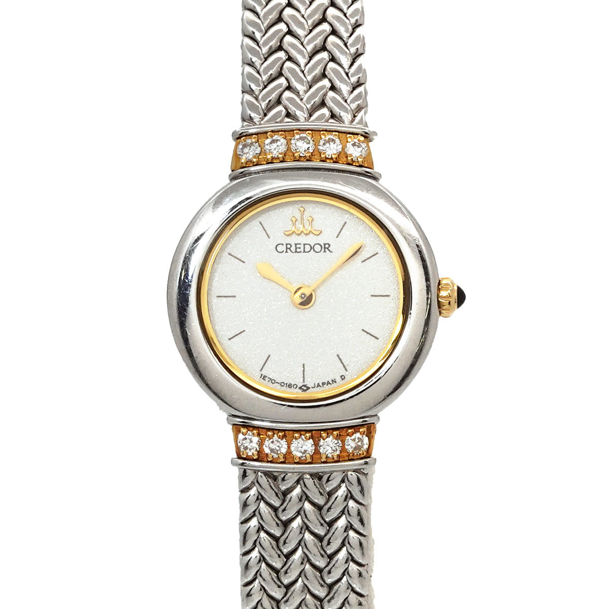 CREDOR GKTE010 1E70 0100 10P Diamond 750YG Quartz White Dial