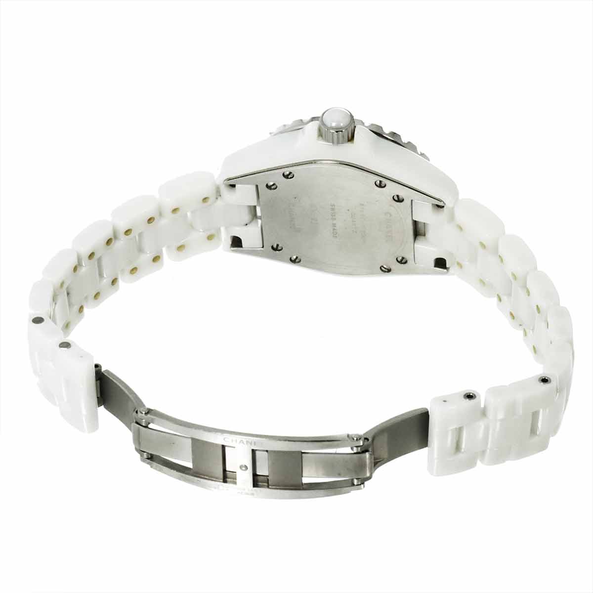 J12 33mm H0967 Bezel Diamond Quartz White Dial Ladies Watch