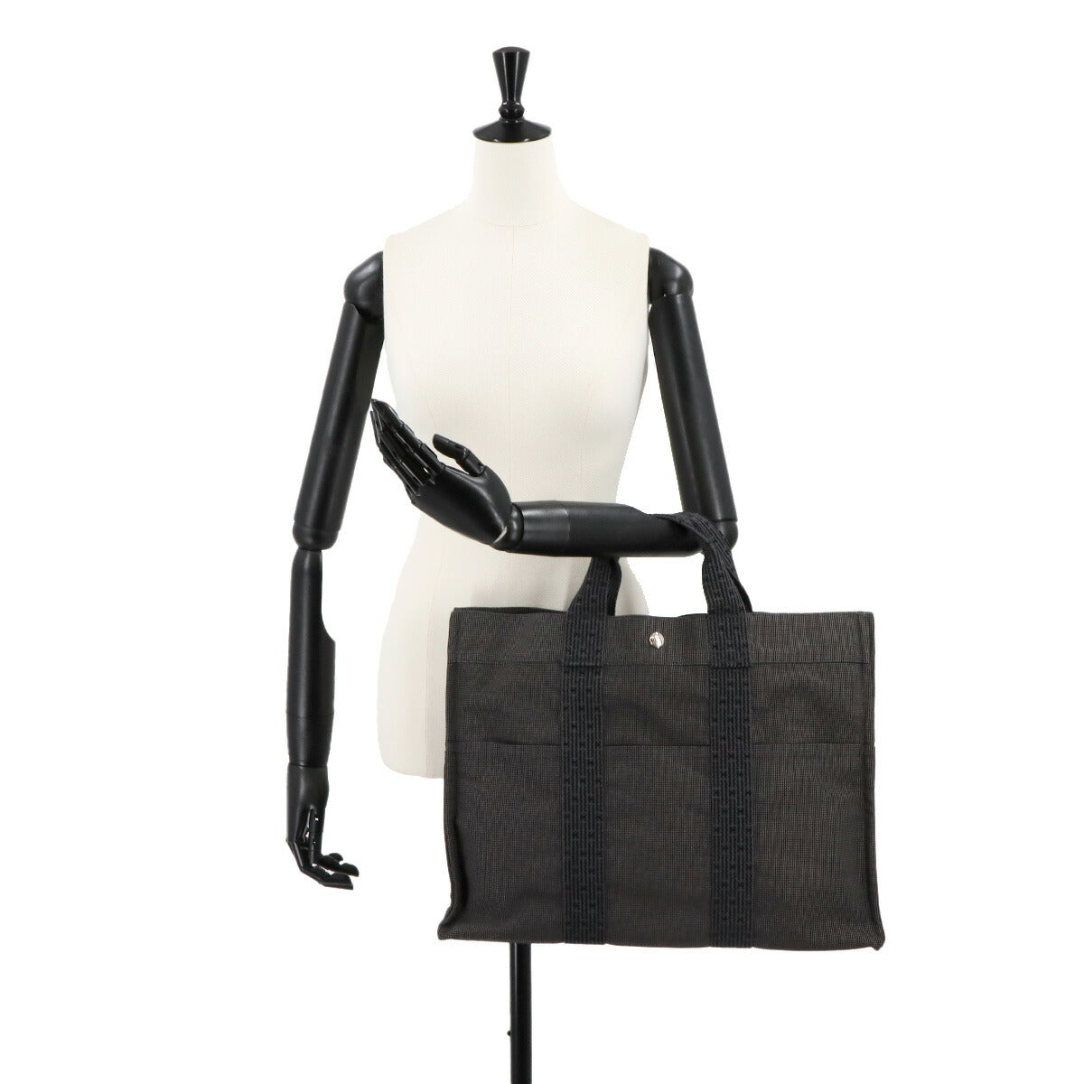 Herline Tote MM Bag Canvas Gray Unisex Purse