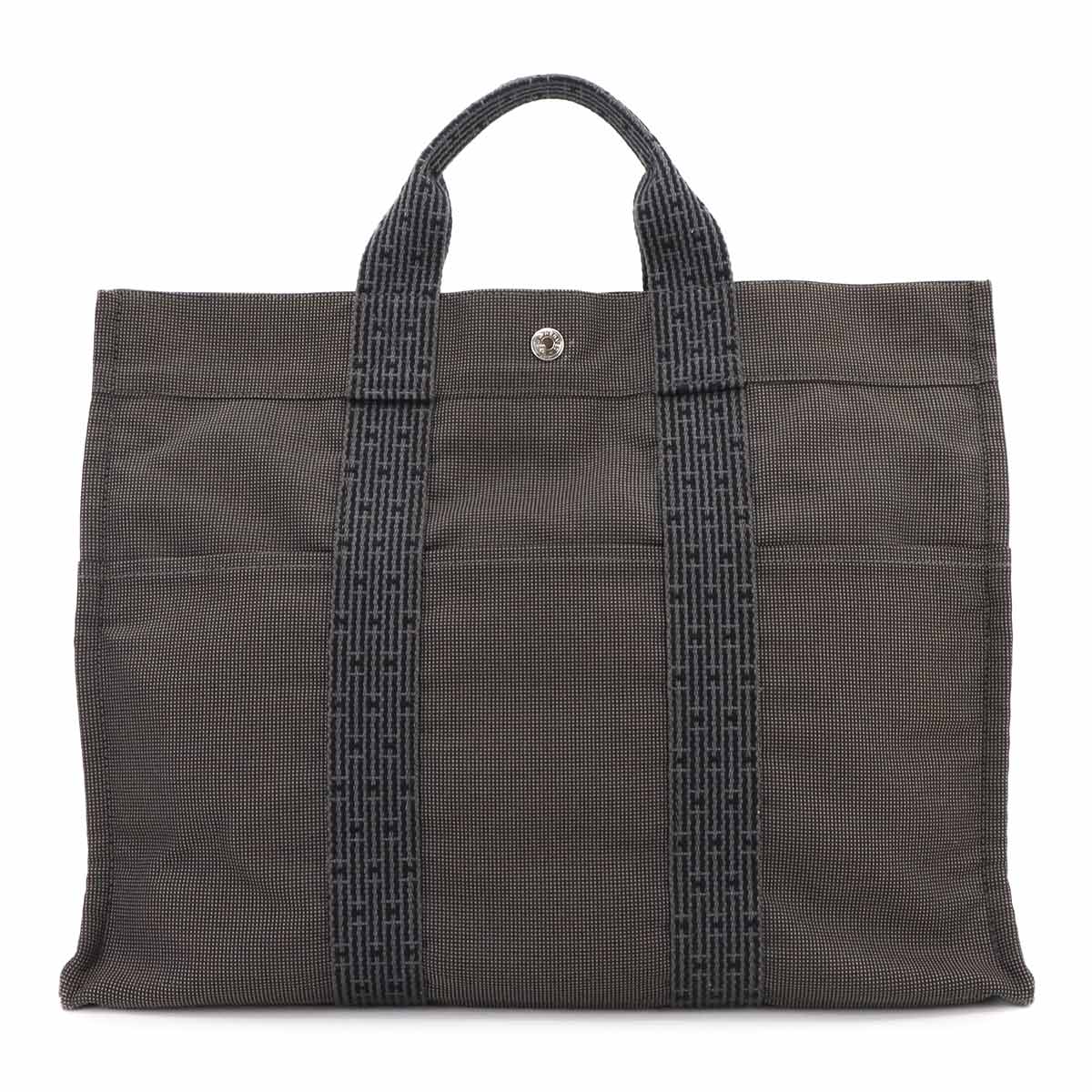 Herline Tote MM Bag Canvas Gray Unisex Purse