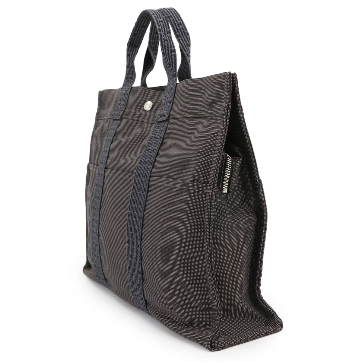 Herline Tote MM Bag Canvas Gray Unisex Purse