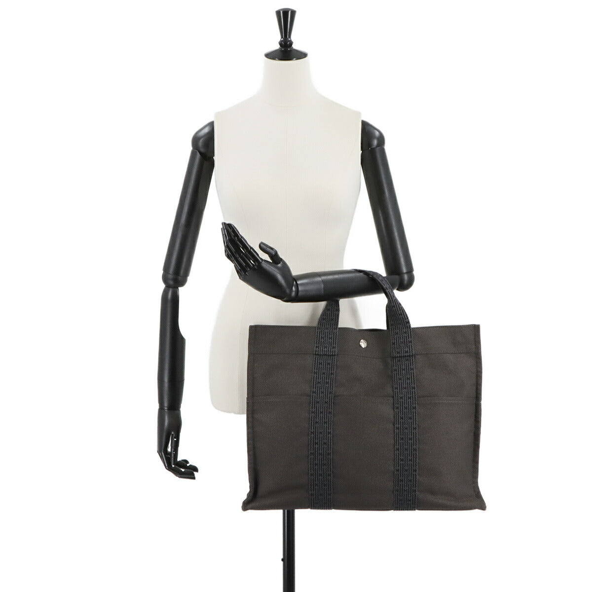 Herline Tote MM Bag Canvas Gray Unisex Purse