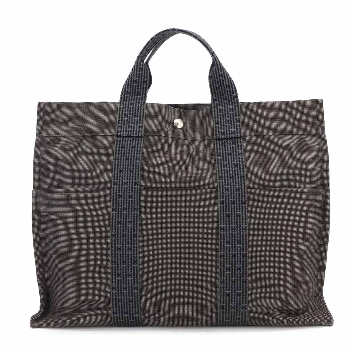 Herline Tote MM Bag Canvas Gray Unisex Purse