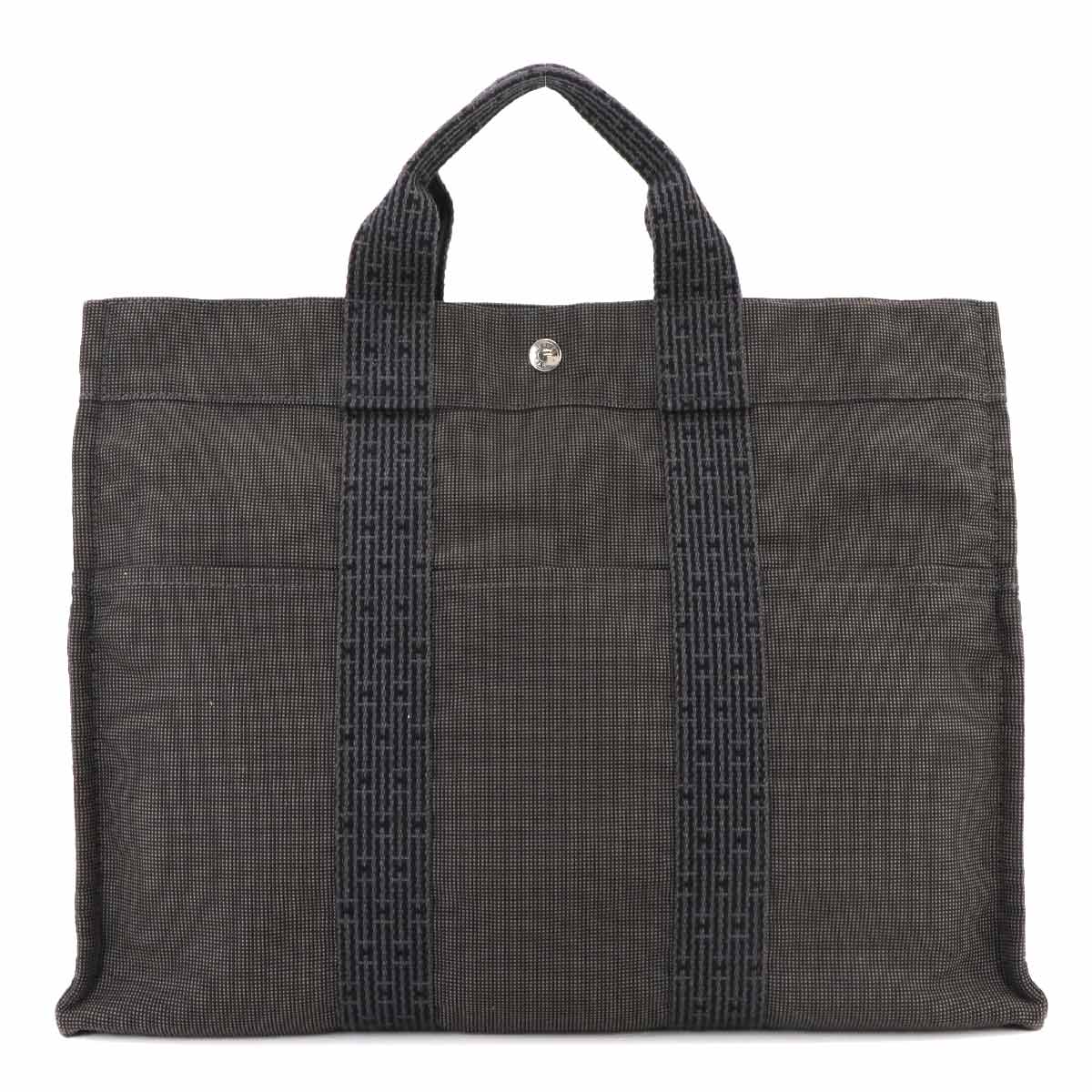 Herline Tote MM Bag Canvas Gray Unisex Purse
