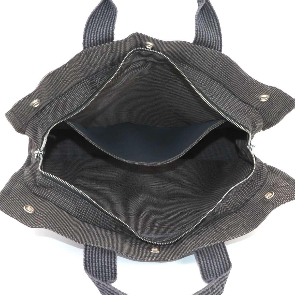 Herline Tote MM Bag Canvas Gray Unisex Purse