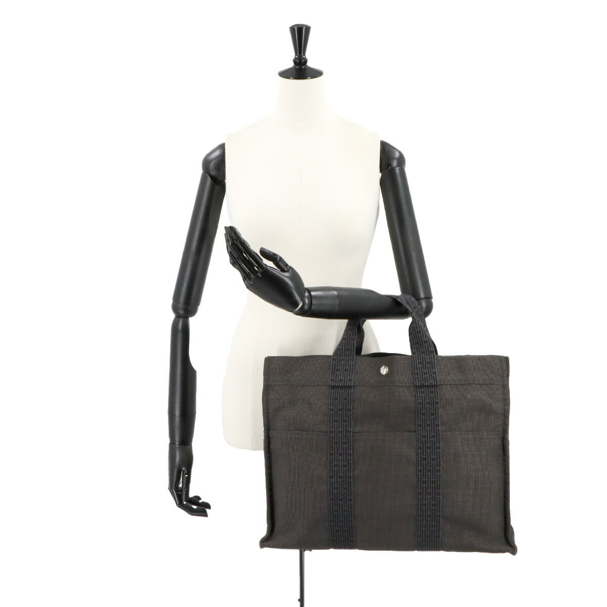 Herline Tote MM Bag Canvas Gray Unisex Purse